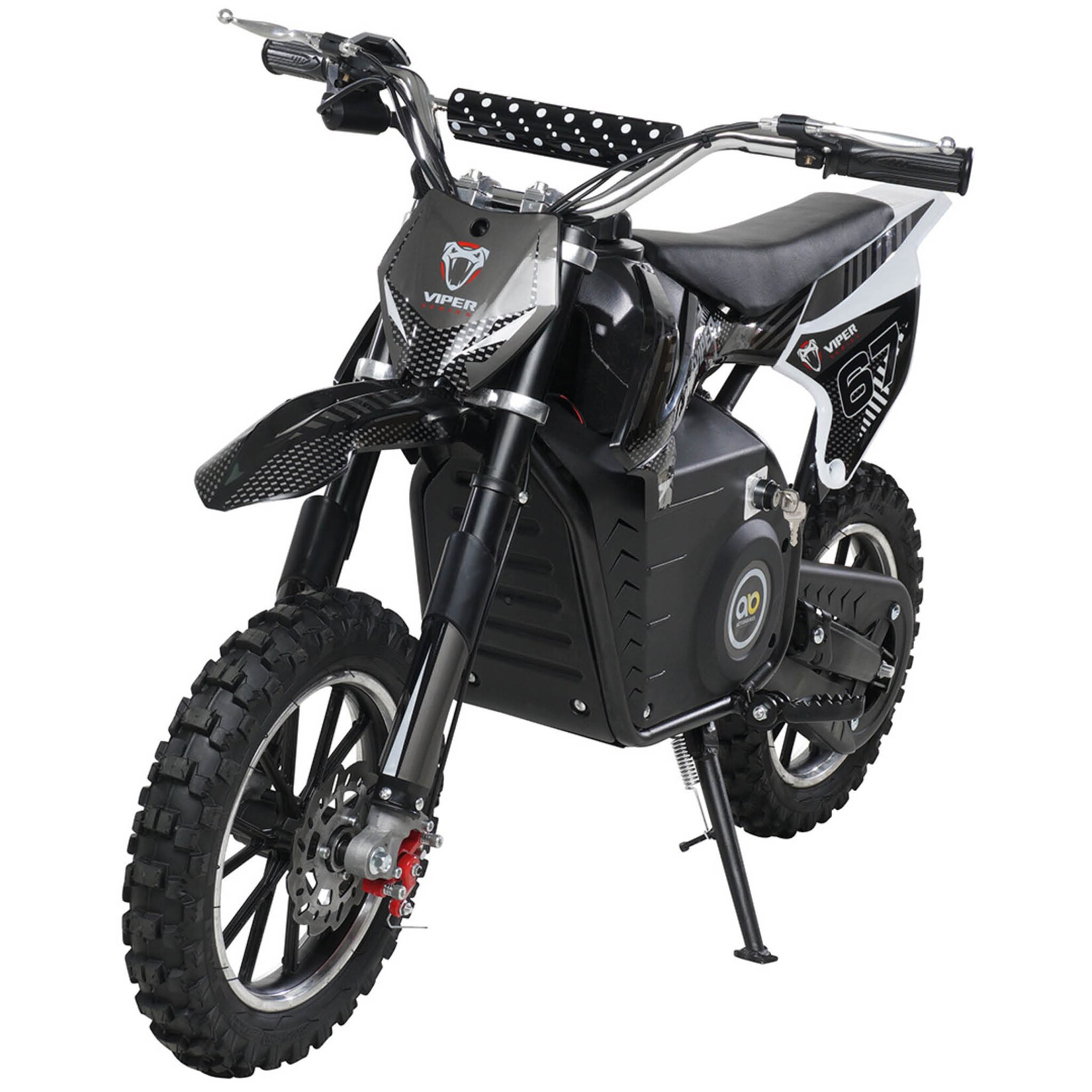 Kinder-Crossbike Viper, Elektro-Kindermotorrad, 1000 Watt, bis 24 km/h, Scheibenbremsen, ab 8 Jahren (Schwarz) | 04056551081735