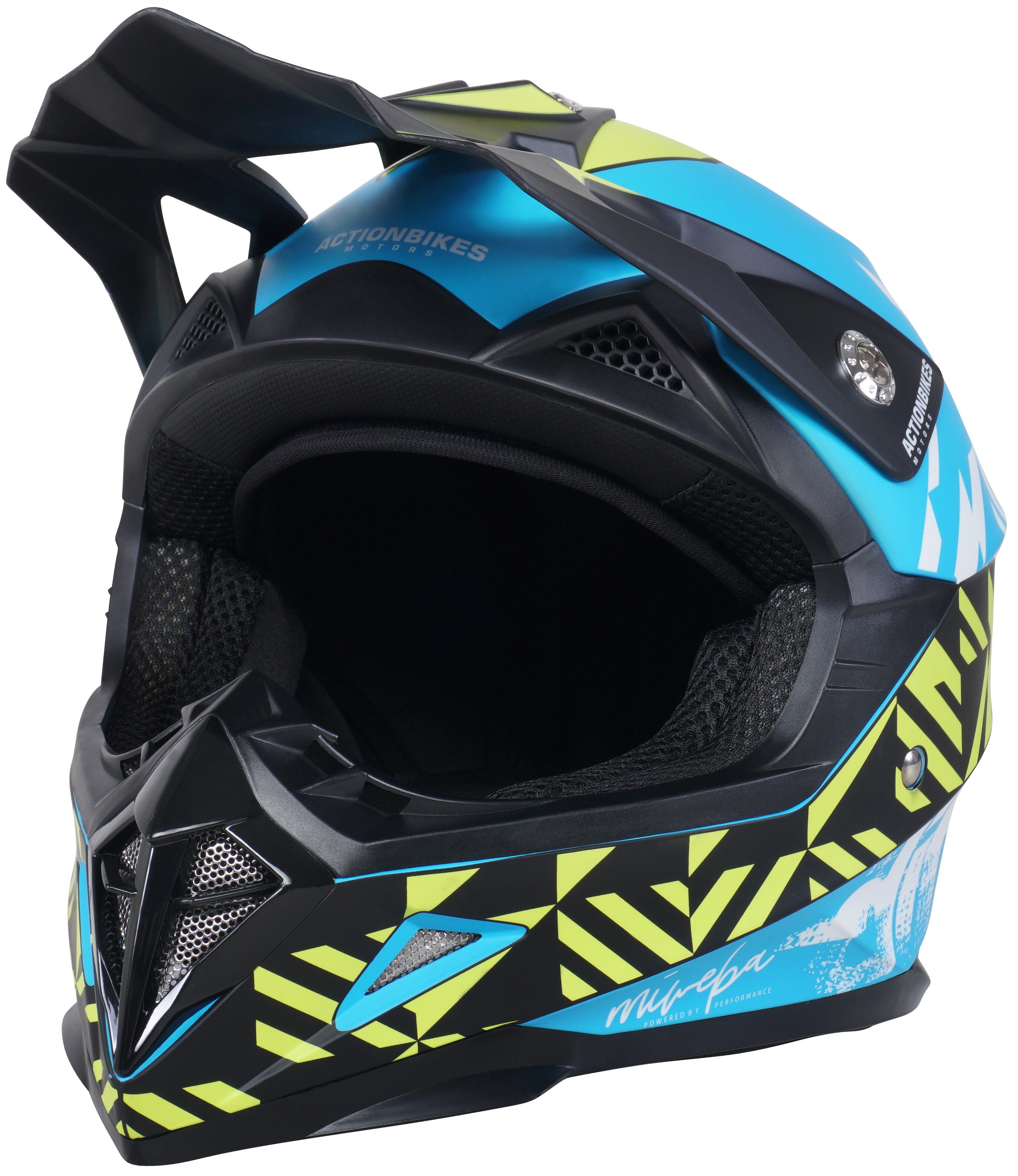 Crosshelm f&uuml;r Kinder, Hornet, Kinderhelm, 6 Farben, Stra&szlig;enzulassung ECE 22/05 Norm, Kinnverschluss  (Blau, XS (53-54cm)) - Bild 1