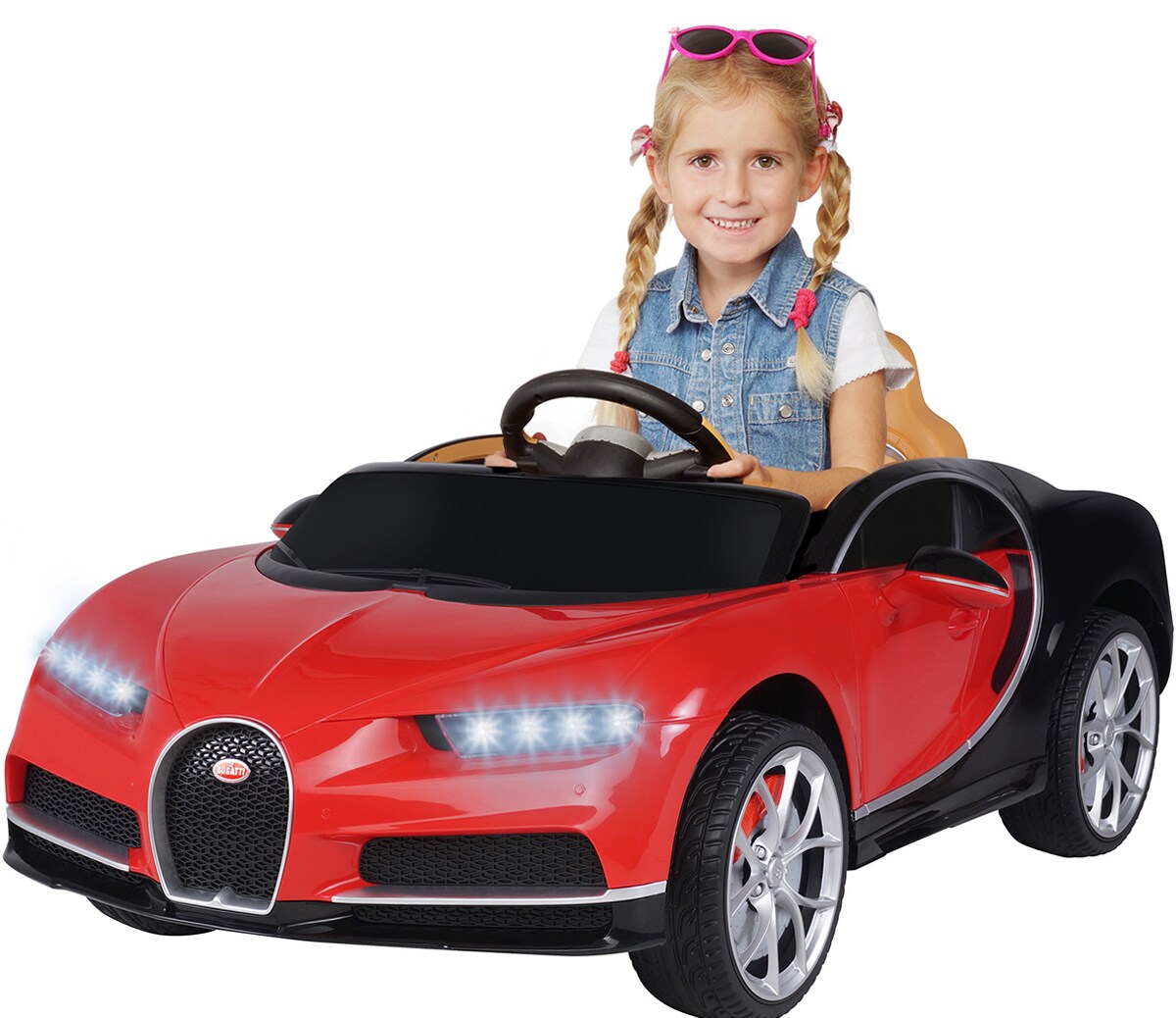 Kinder-Elektroauto Bugatti Chiron Lizenziert (Rot) - Bild 1