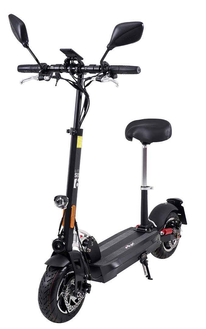eFlux Lite Six E-Scooter 1000 Watt mit Stra&szlig;enzulassung, 40 km/h, verstellbarer Sitz, Lithium-Akku - Bild 1
