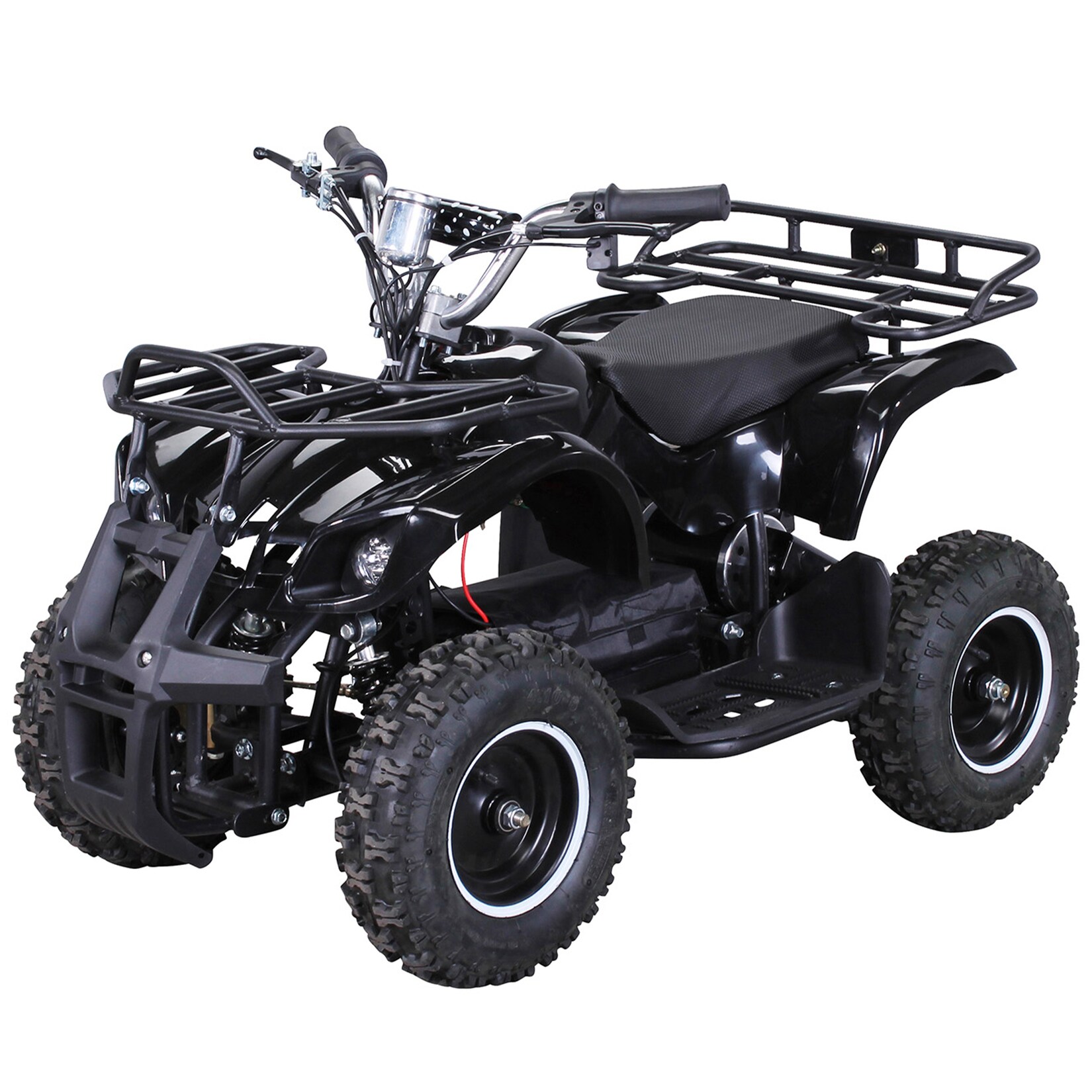 Elektro-Kinderquad Torino, 1000 Watt, Pocket-Quad mit Scheibenbremsen, 24 km/h, 3 x 12-Volt-Batterie (Schwarz)