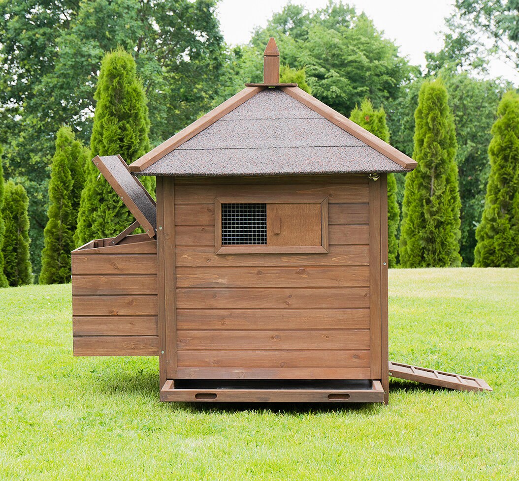 MyAnimal H&uuml;hnerstall f&uuml;r 3 H&uuml;hner MH-11 mit Nistkasten, H&uuml;hnerhaus schutzimpr&auml;gniert, Dach abnehmbar - Bild 1