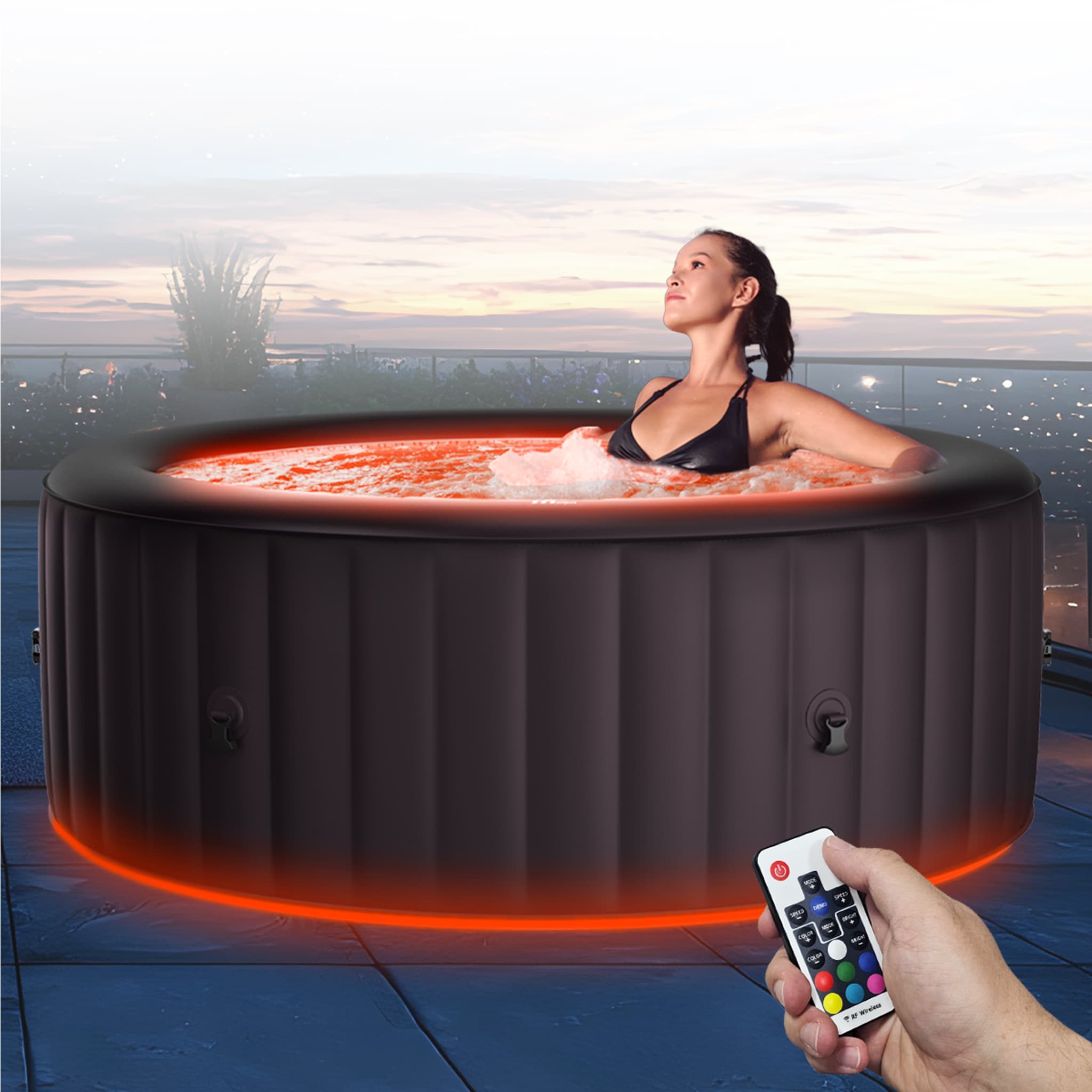 Miweba MSpa Whirlpool Urban Aurora U-AU061 f&uuml;r 6 Personen mit LED, M-ONE und Ozon-Desinfektion (U-AU062 UVC+) - Bild 1