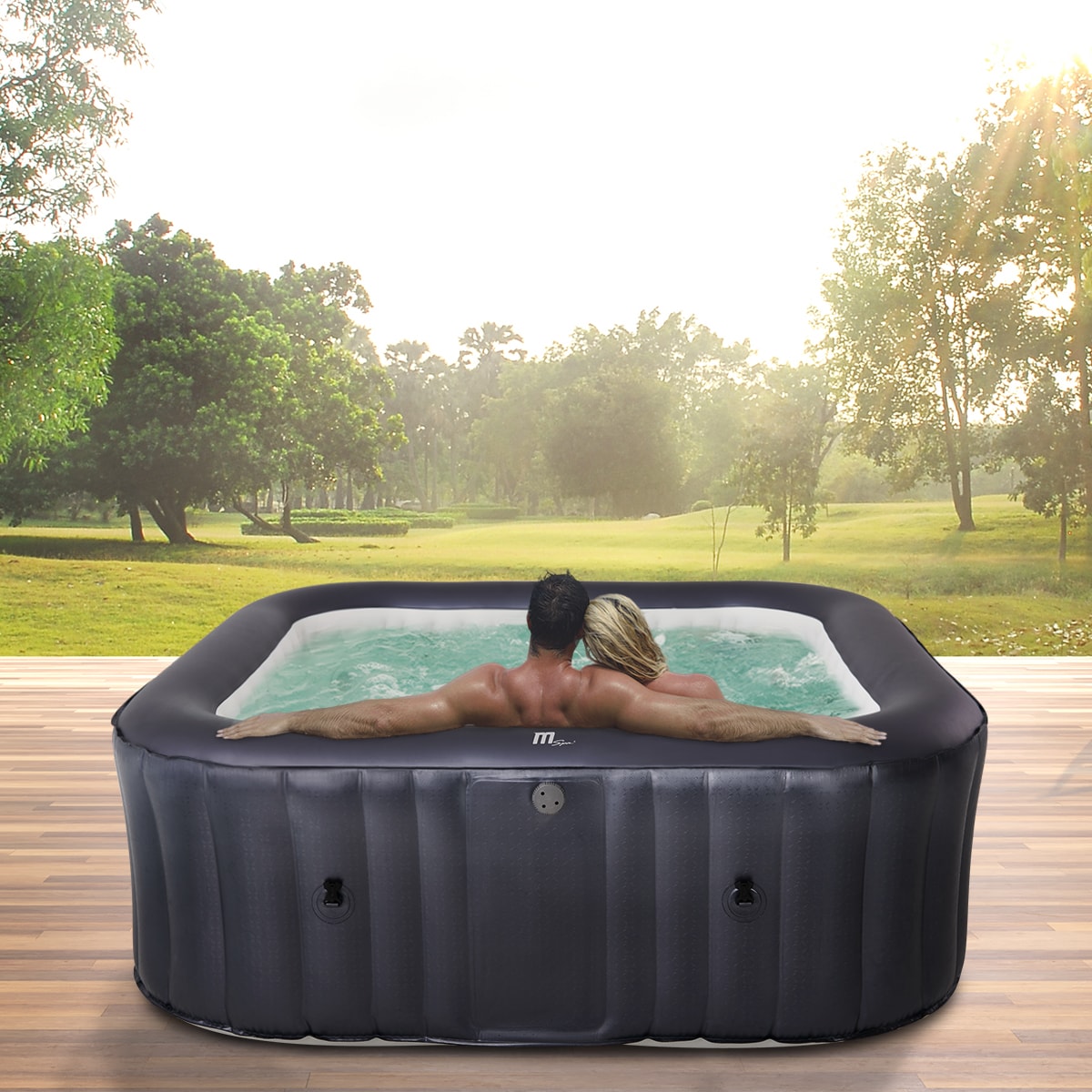 Miweba MSpa Whirlpool Muse Otium M-OT061, Hydro-Massage, M-ONE, Ozon-UV-C-Reinigung, 6 Personen - Bild 1