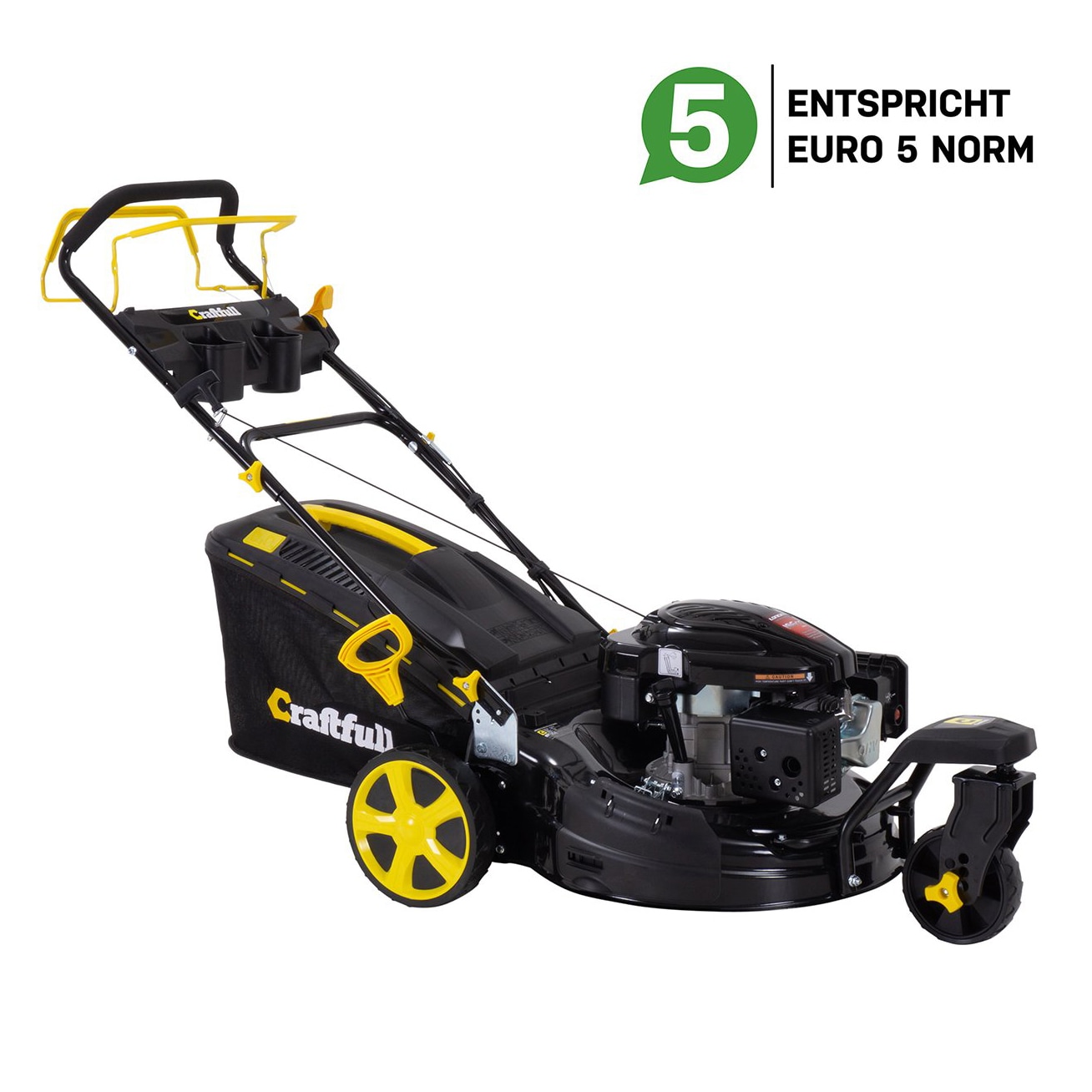 Craftfull Premium Dreirad Rasenm&auml;her Benzin CR-196-10D, 5in1, 196cc Motor, 53cm Schnittbreite, Euro5 - Bild 1