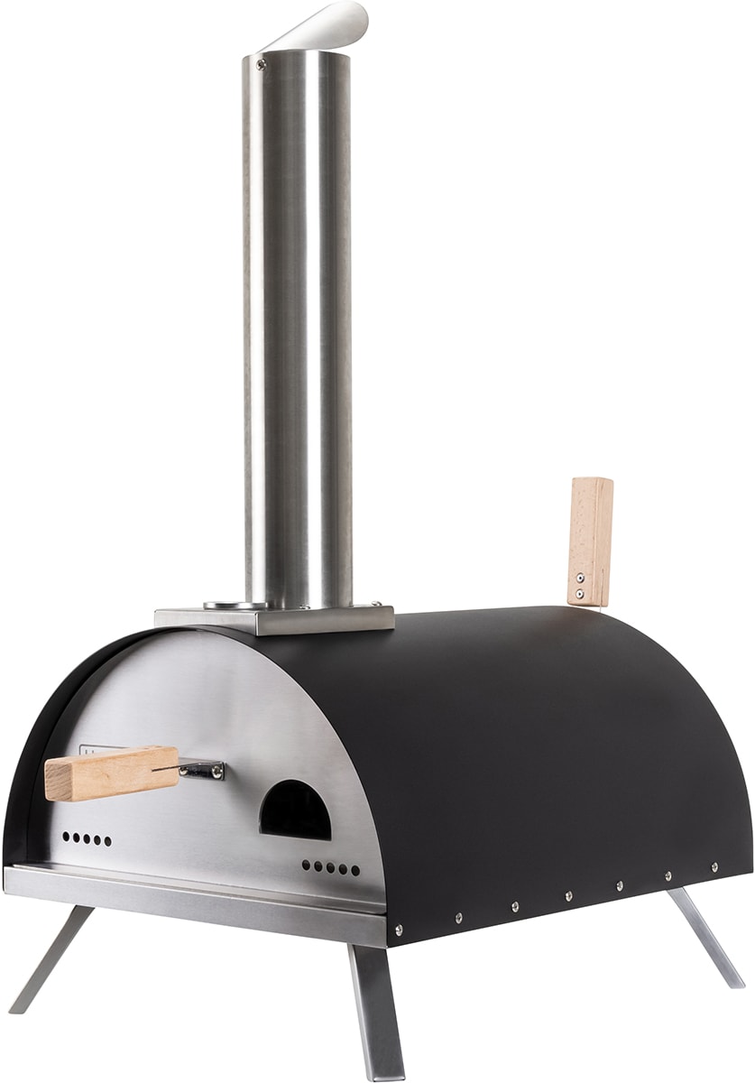 Heidenfeld Pizzaofen Neapel, Pelletpizzaofen, 500&deg;, Pizzastein, Edelstahl, Thermometer (Pellet) - Bild 1