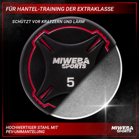 Miweba Sports Kurzhantel-Set RH100, Stahl-Hantelset, 2,5-25 kg,  PEV-Ummantelung, bodenschonend (2x 2,5 Kg) online kaufen bei Netto