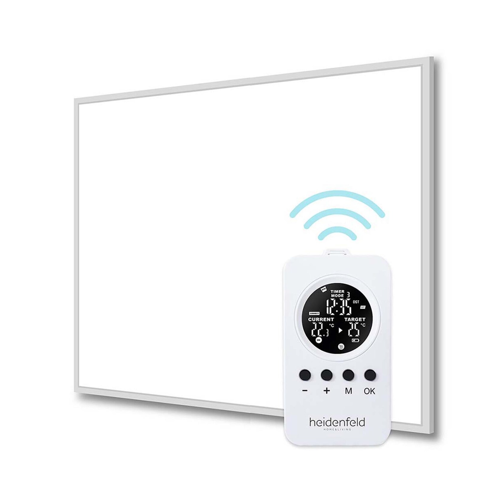 Heidenfeld Infrarotheizung HF-HP106-3, 300-1000 Watt, für 3-25 m², 10 Jahre Garantie, Fernbedienung (400 Watt)