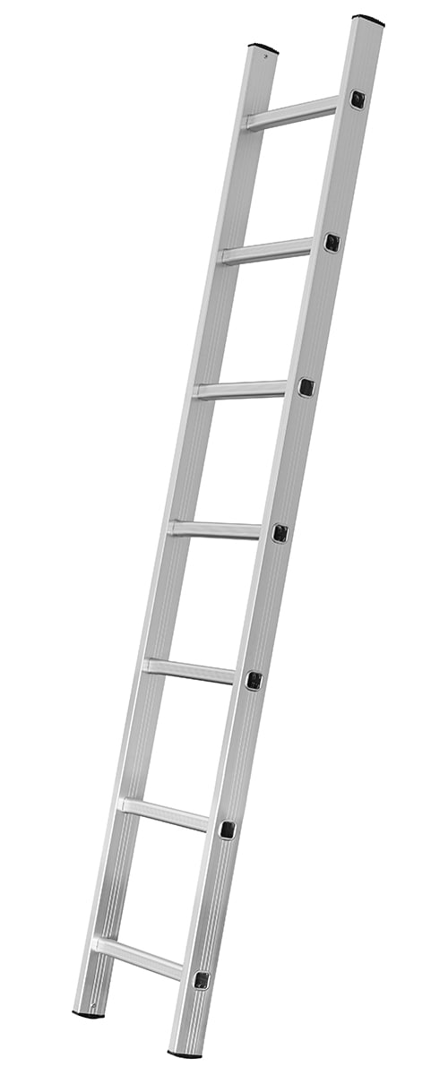 Craftfull Anlegeleiter CF-106C, Aluminium-Leiter, 2-3,8 Meter, 3 J. Garantie, Hartgummif&uuml;&szlig;e, 150 kg (2.0 Meter) - Bild 1