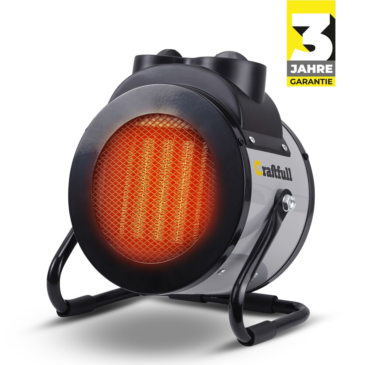 Craftfull Keramik-Heizlüfter HL1000, 2000/3000 Watt, Überhitzungsschutz, Thermostat, Tragegriff (2000 Watt) | 04056551244055