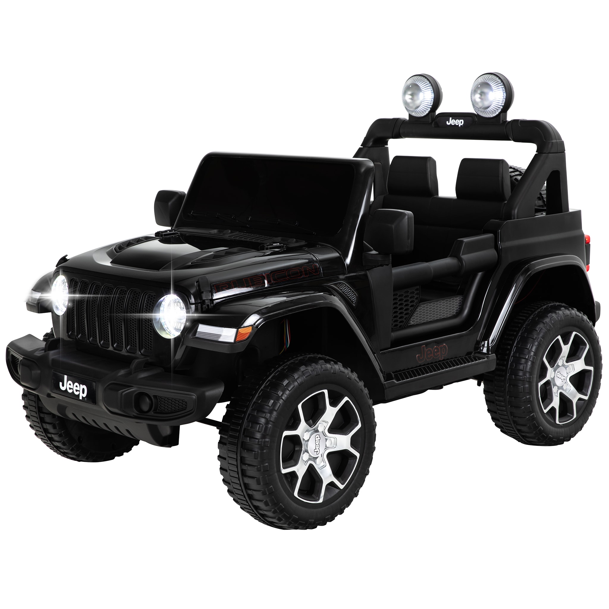 Kinder-Elektroauto Jeep Wrangler Rubicon (Schwarz) - Bild 1