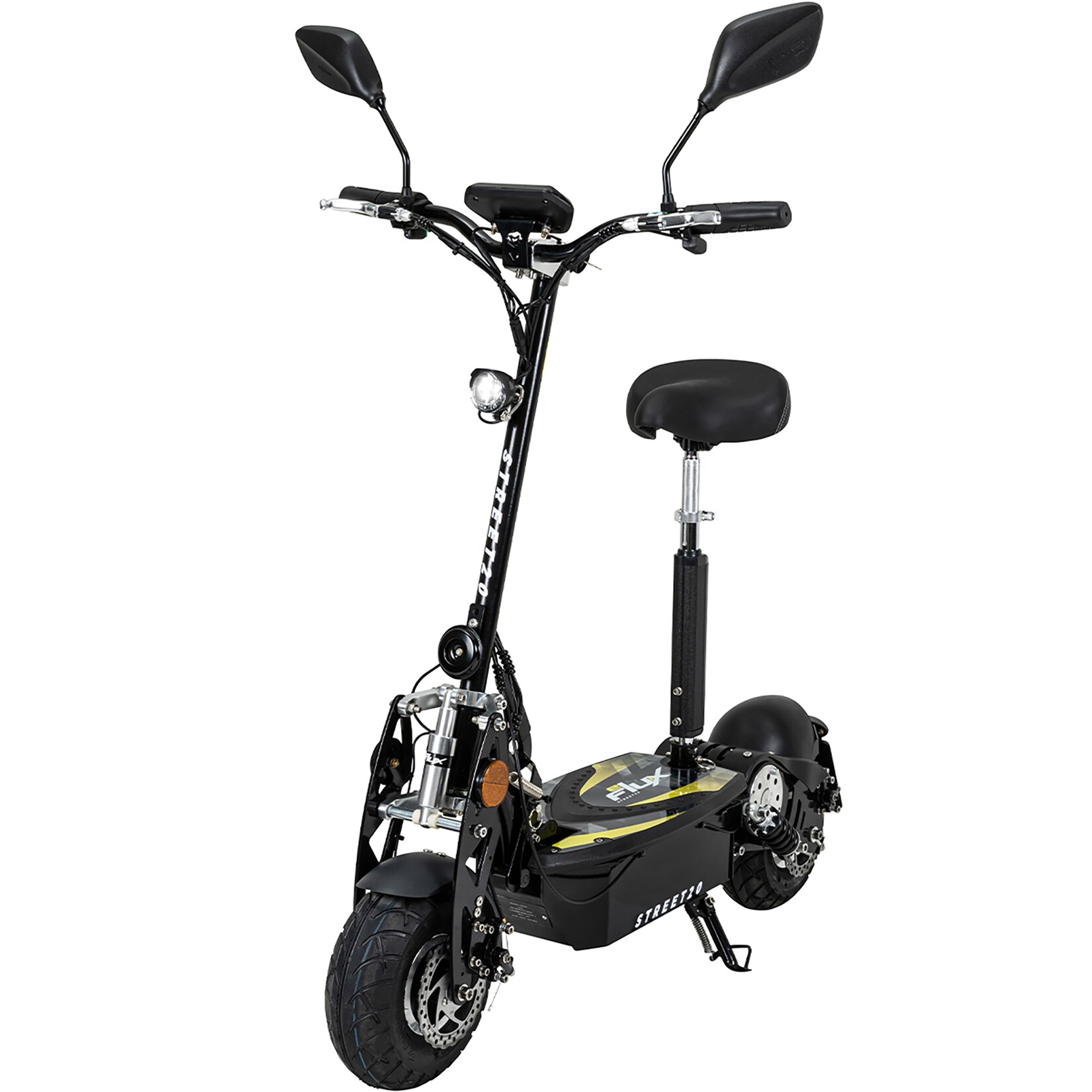 eFlux Street 20 Pro E-Scooter, Straßenzulassung, 20 km/h, 500 Watt, Elektroroller mit Sitz, klappbar