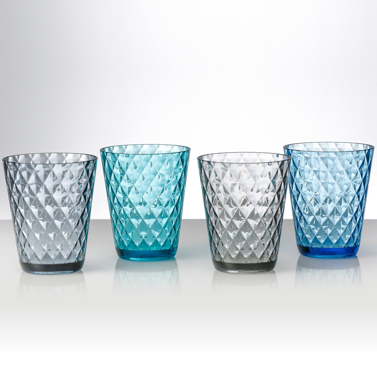 BRUNNER Camping Glas 4er Set Trinkglas Diamond Wasser Gläser Bruchfest 300 ml | 08022068059327