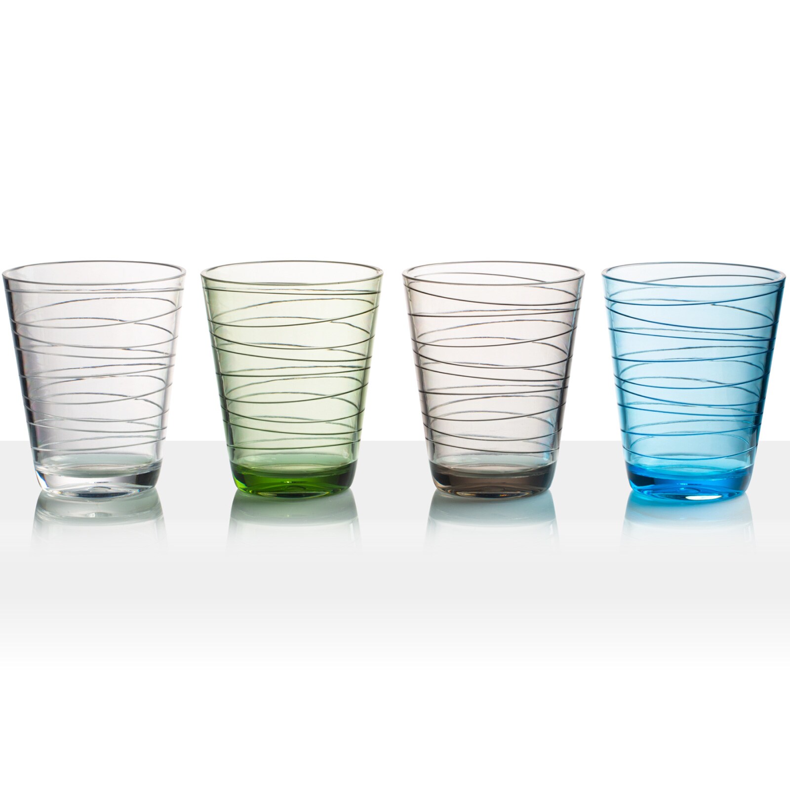 BRUNNER Camping Glas 4er Set Trinkglas Onda Reise Wasser Gl&auml;ser Bruchfest 300 ml - Bild 1