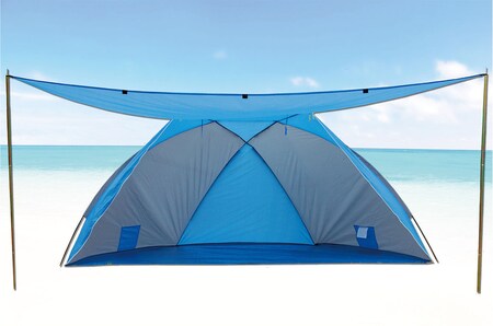 EXPLORER Strandmuschel + Dach Sonnen Schutz Strandzelt Wind UV 80  verschließbar online kaufen bei Netto