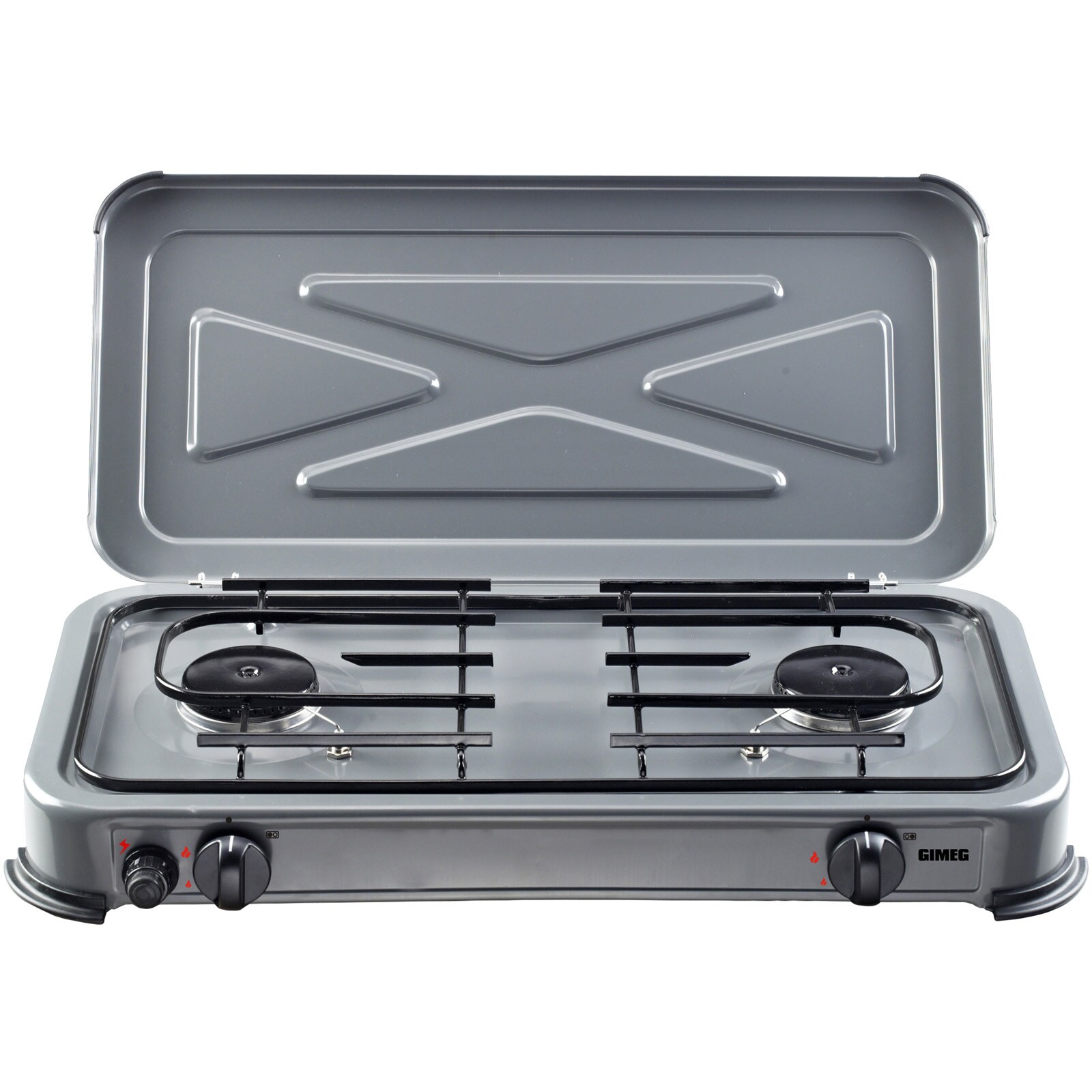 GIMEG Gaskocher Camping Kocher 2 Flammig Gas Herd Kochfeld Outdoor Grill 2x2200W - Bild 1