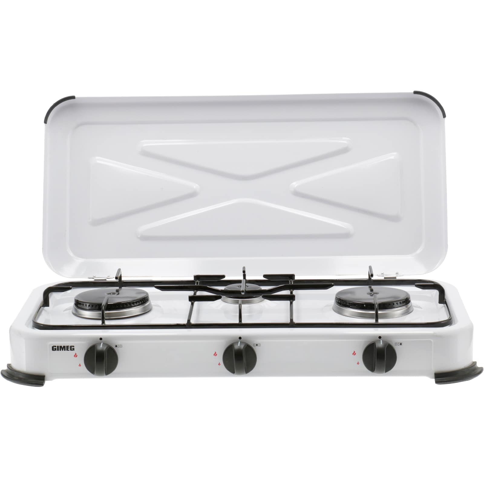 GIMEG Gaskocher Camping Kocher 3 Flammig Gas Herd Kochfeld Outdoor Grill 2x2200W - Bild 1