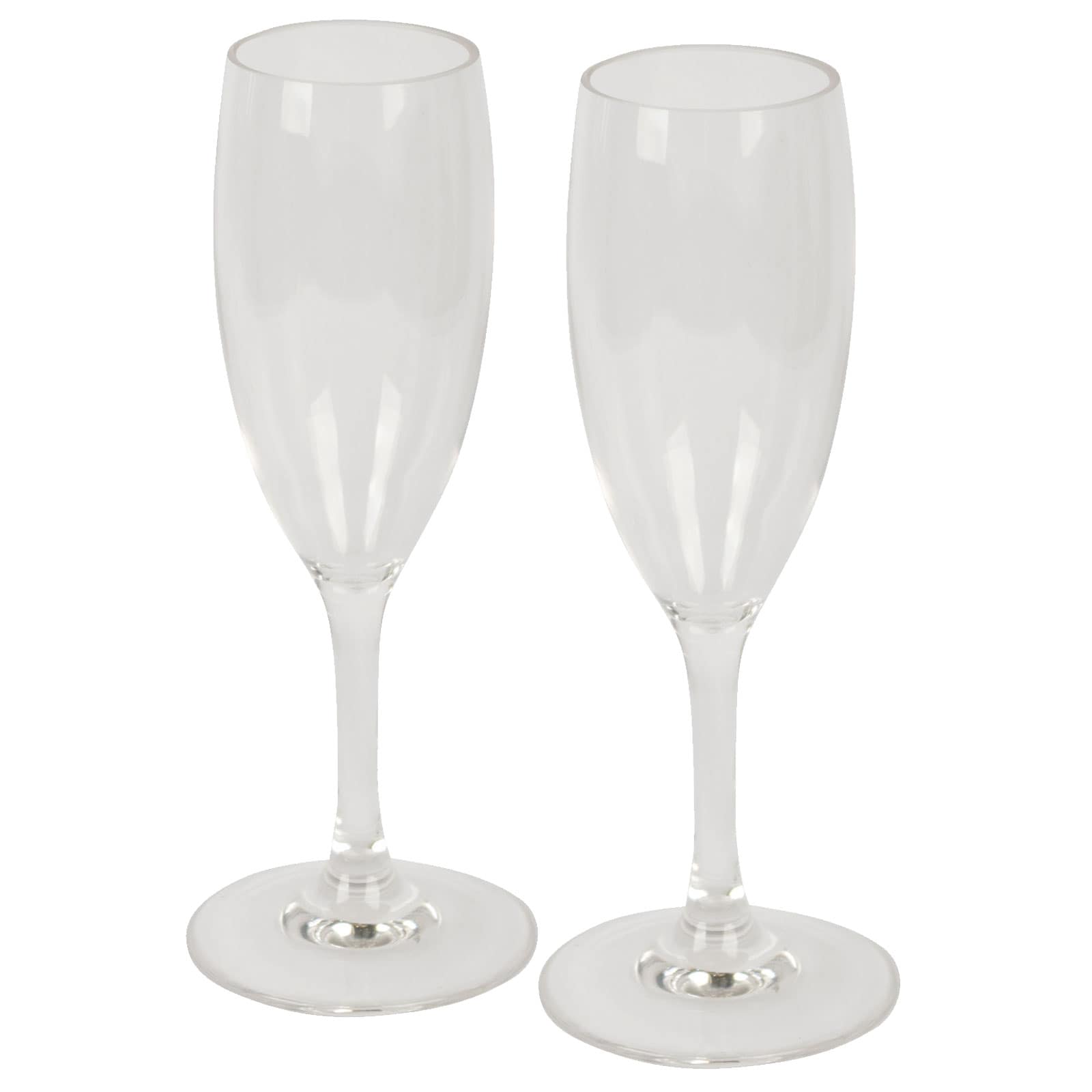 BO-CAMP 2er Set Sekt Gl&auml;ser - Camping Champagner Fl&ouml;te Polycarbonat Trink Glas - Bild 1