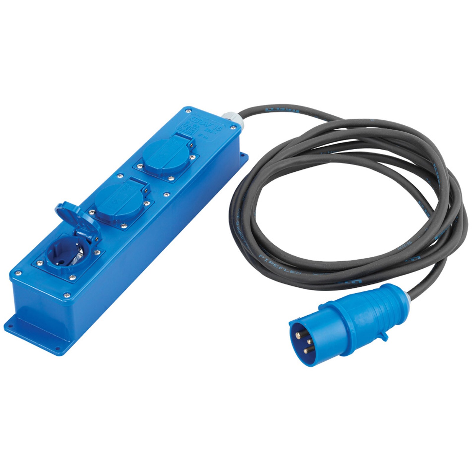 GIMEG Steckdosenleiste CEE 3 Fach Camping Outdoor Mehrfach Steckdose 10 m - Bild 1