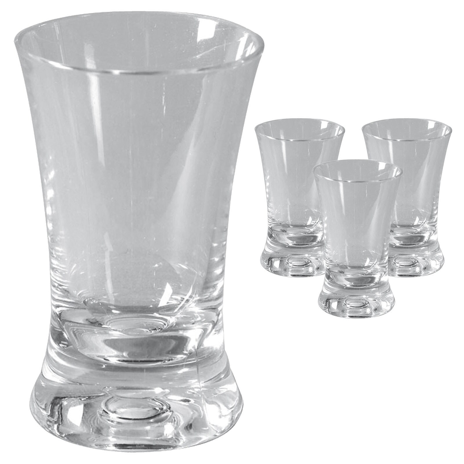 BO-CAMP 4er Set Schnaps Gl&auml;ser Camping Kurze Shots Kunststoff Glas Pinnchen 45ml - Bild 1
