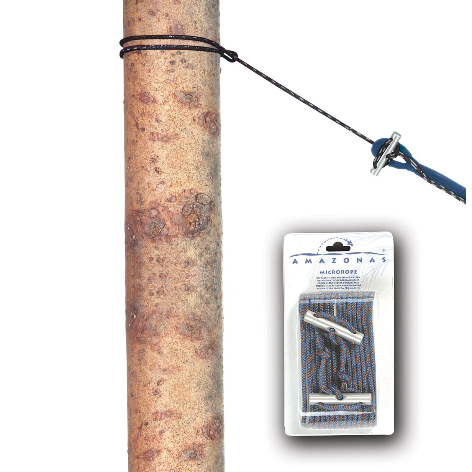 AMAZONAS Microrope Hängematten Befestigung Seil Set Hängesessel Baum Befestigung | 04030454001137