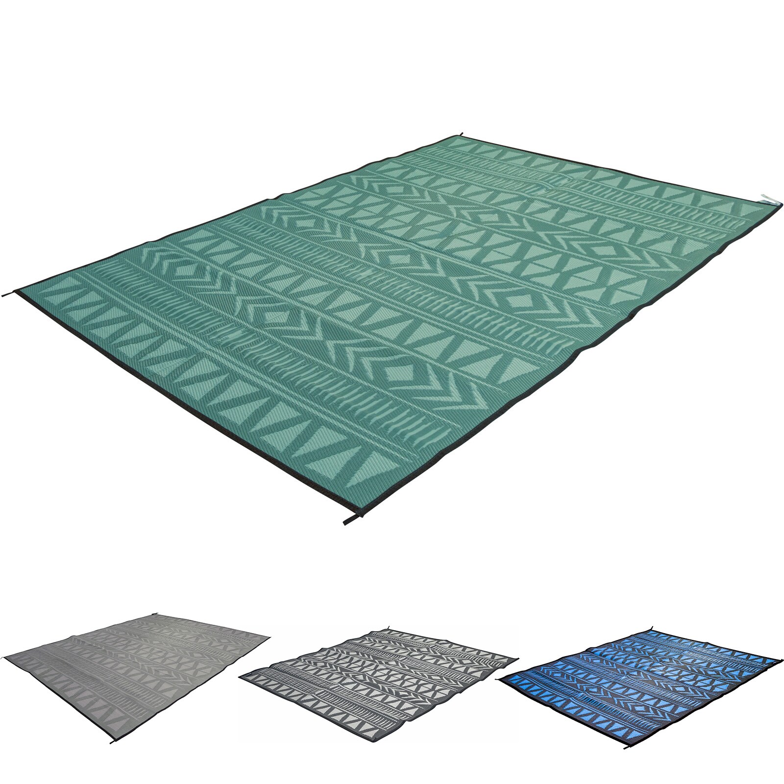 BO-CAMP Outdoor Teppich Oxomo Camping Vorzelt Markisen Teppich Balkon Zelt Boden Farbe: blau, Größe: M | 08712013710495