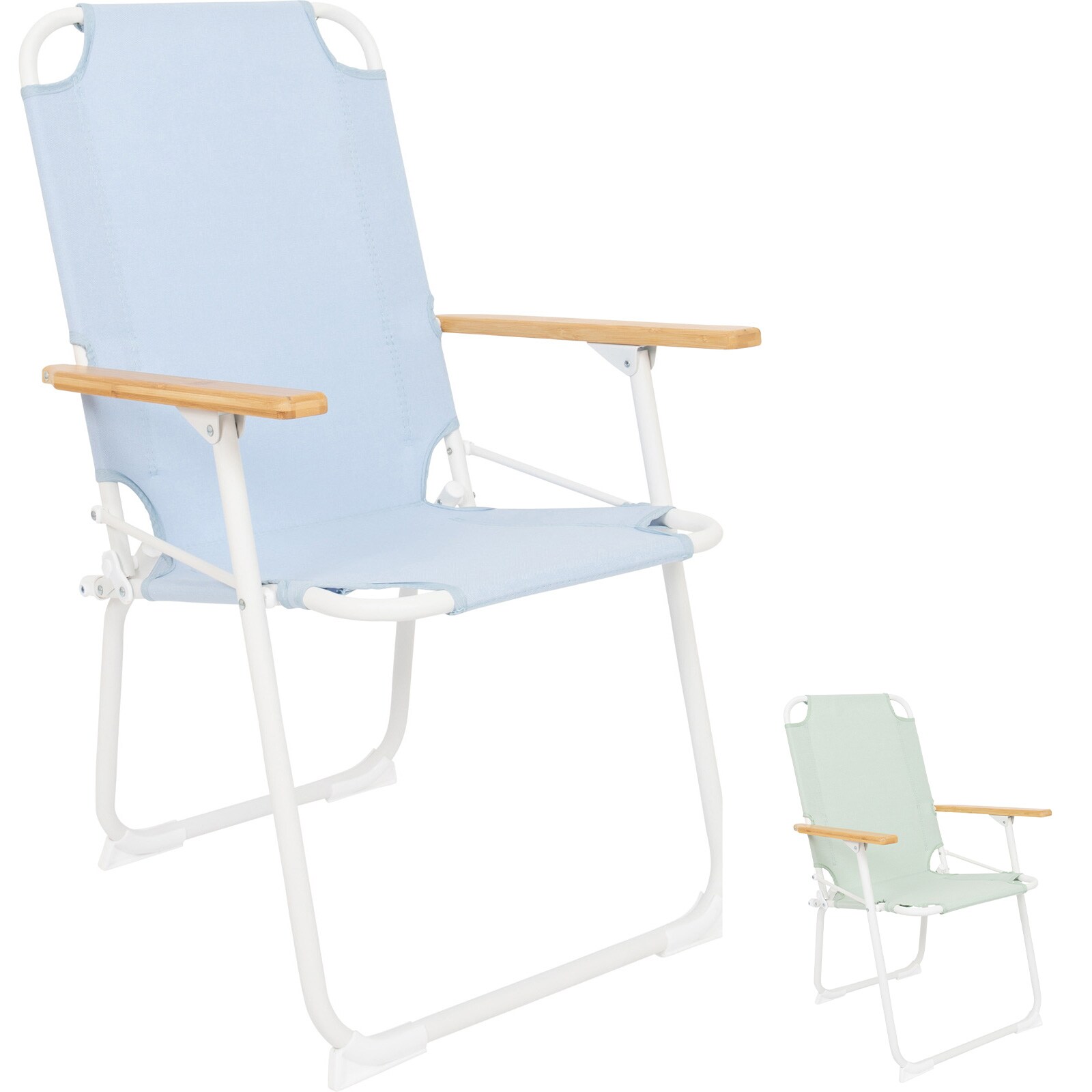 BO-CAMP Campingstuhl Mosset M Garten Klappstuhl Faltstuhl Faltbar Alu Holz 100kg Farbe: Grün | 08712013118710