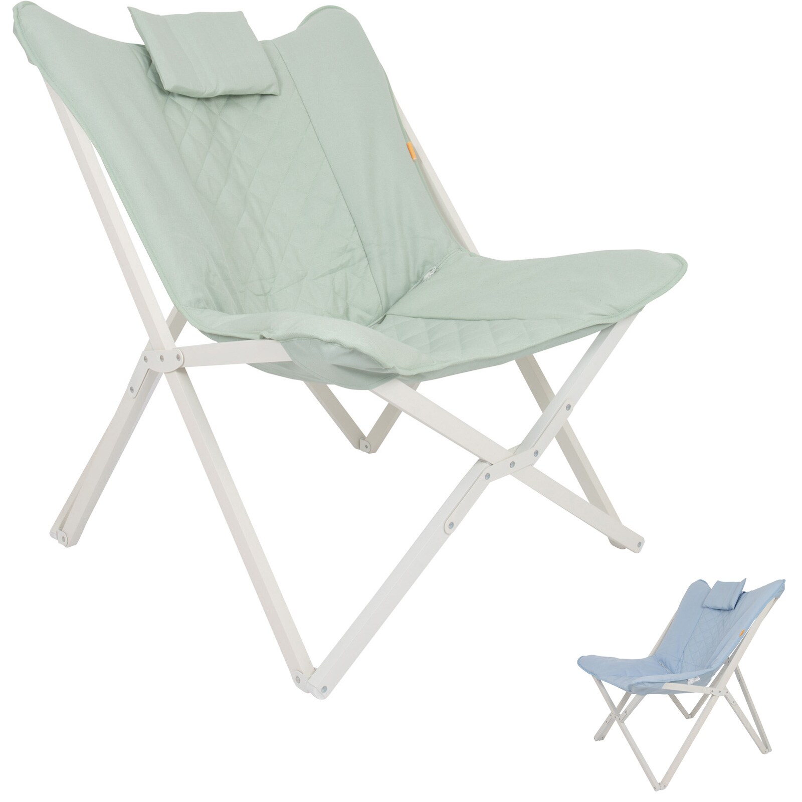 BO-CAMP Schmetterlingsstuhl Campingstuhl Gordes Relax Stuhl Sessel Garten Lounge Farbe: blau | 08712013103716