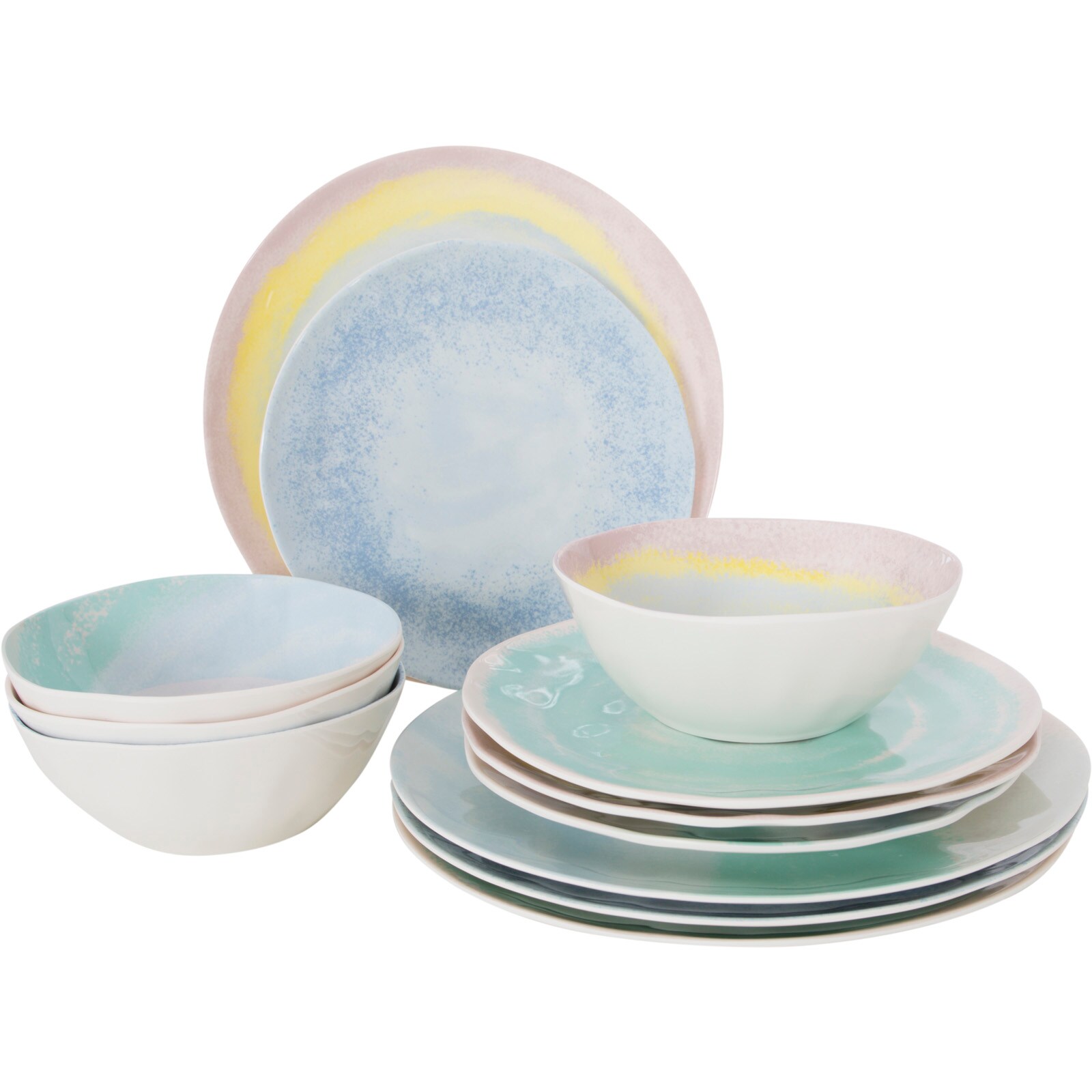 BO-CAMP Melamin Geschirr Set Barfleur Camping Essgeschirr Reise Picknick Teller - Bild 1