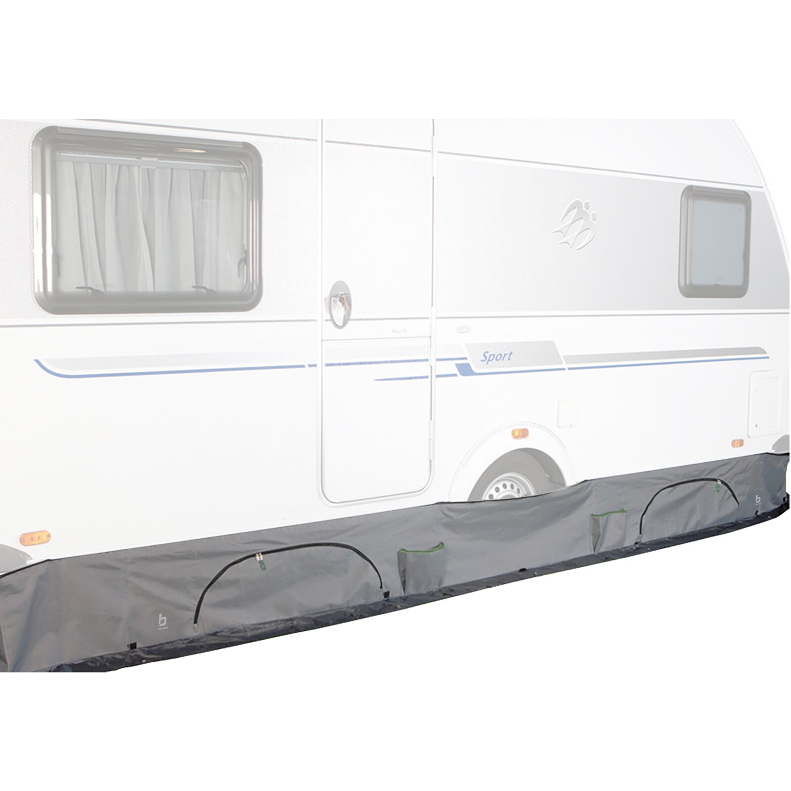 BO-CAMP Bodensch&uuml;rze Wohnwagensch&uuml;rze H&auml;nge Schrank Rad Sonnen Schutz Camping - Bild 1
