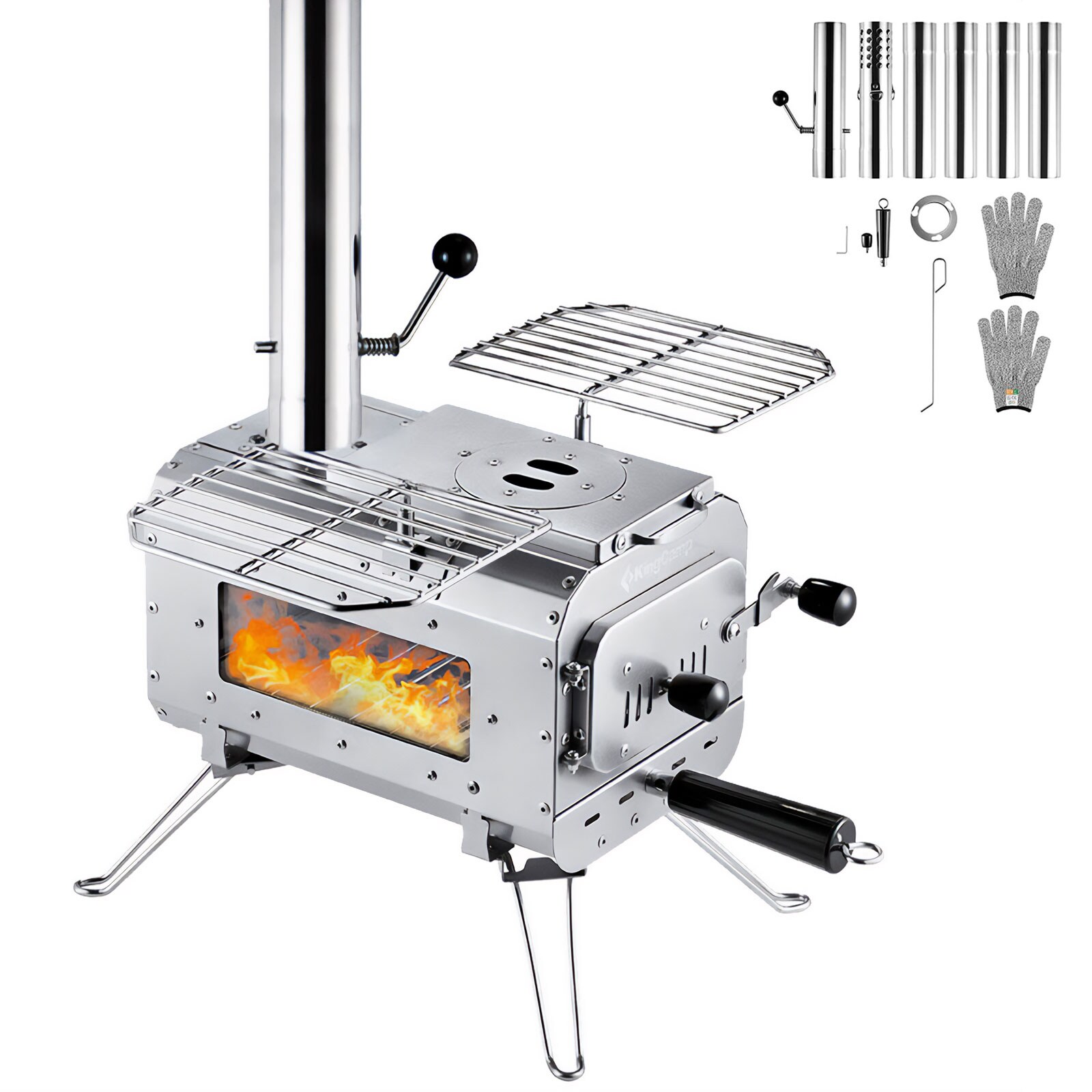 KINGCAMP Zelt Ofen Greenland S Outdoor K&uuml;che Mini Camping Herd Heizung Stahl - Bild 1