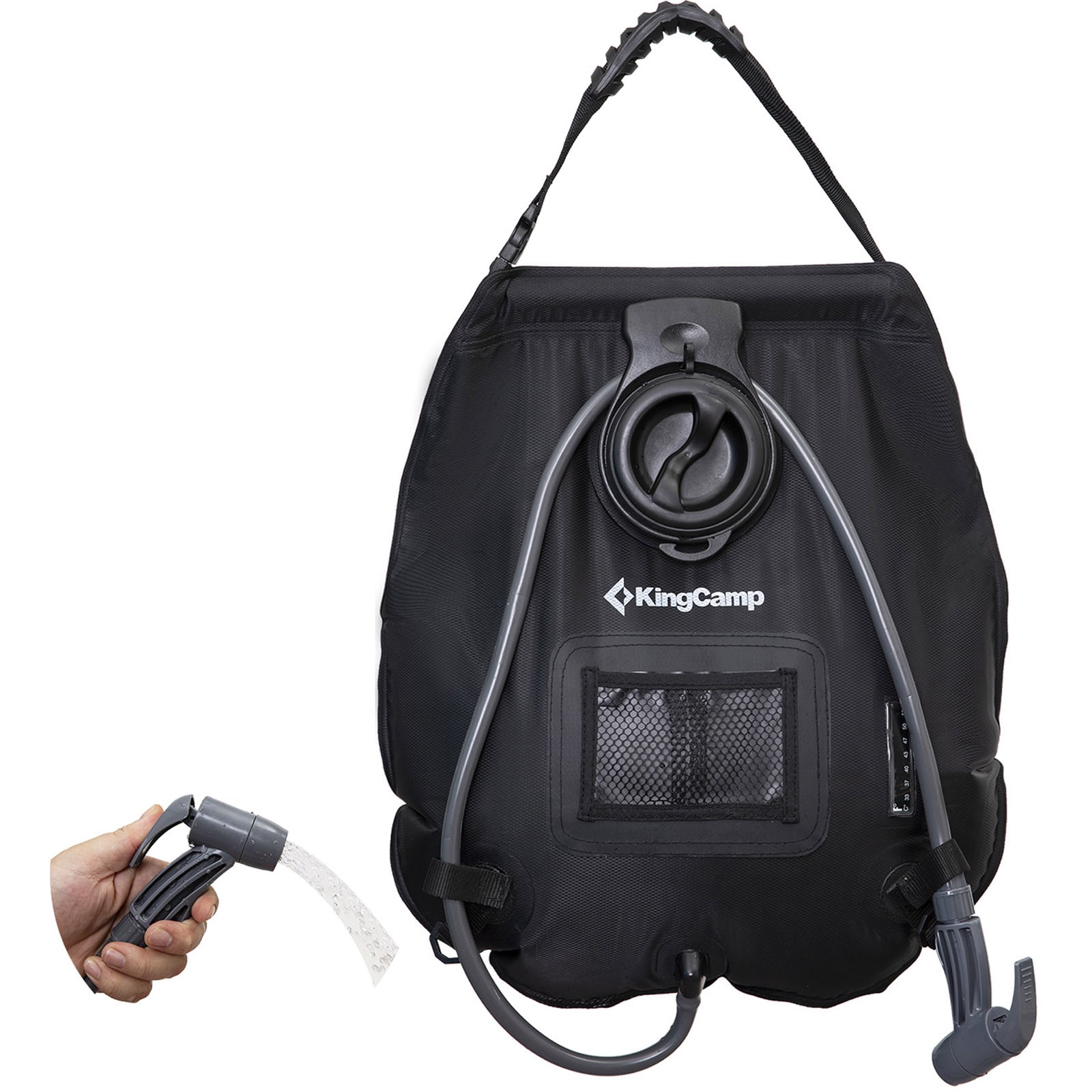 KINGCAMP Solardusche Camping Outdoor Reise Dusche Thermometer Solar Shower 20 L - Bild 1