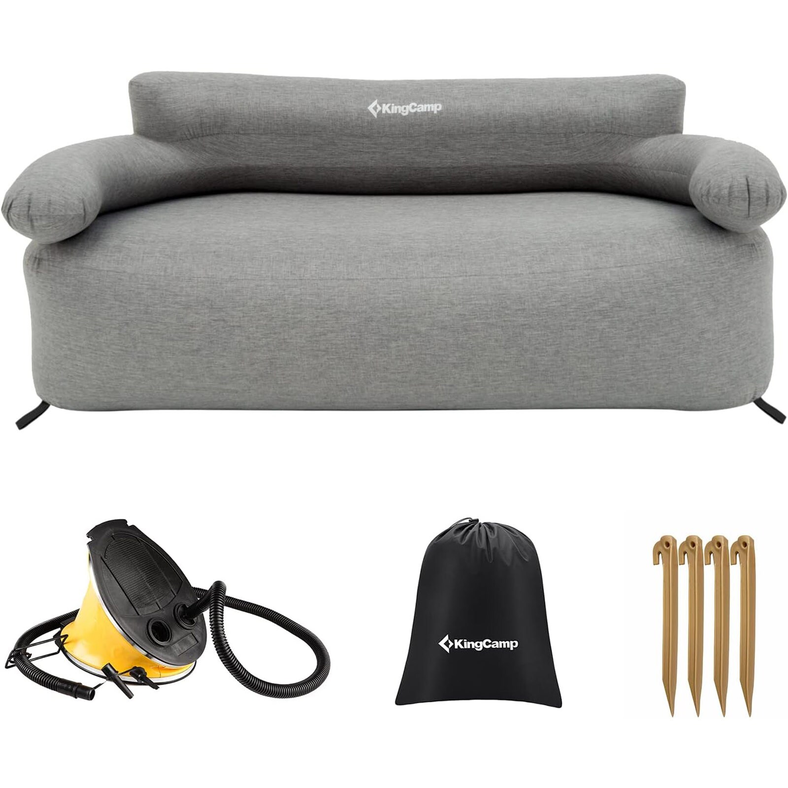 KINGCAMP Camping Couch Air Sofa Granit Lounge Outdoor Luft Sitz Möbel Aufblasbar | 06936876810778