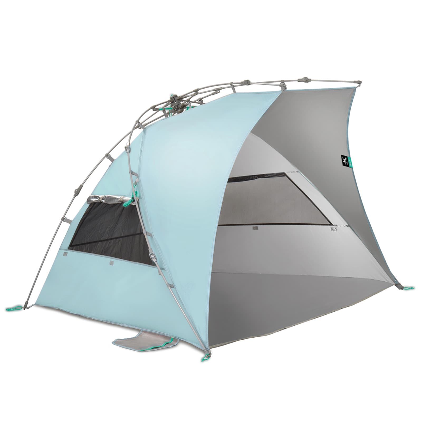 TERRA NATION Strandmuschel Reka Kohu rPET Automatik Sekunden Zelt UPF50 Recycelt - Bild 1