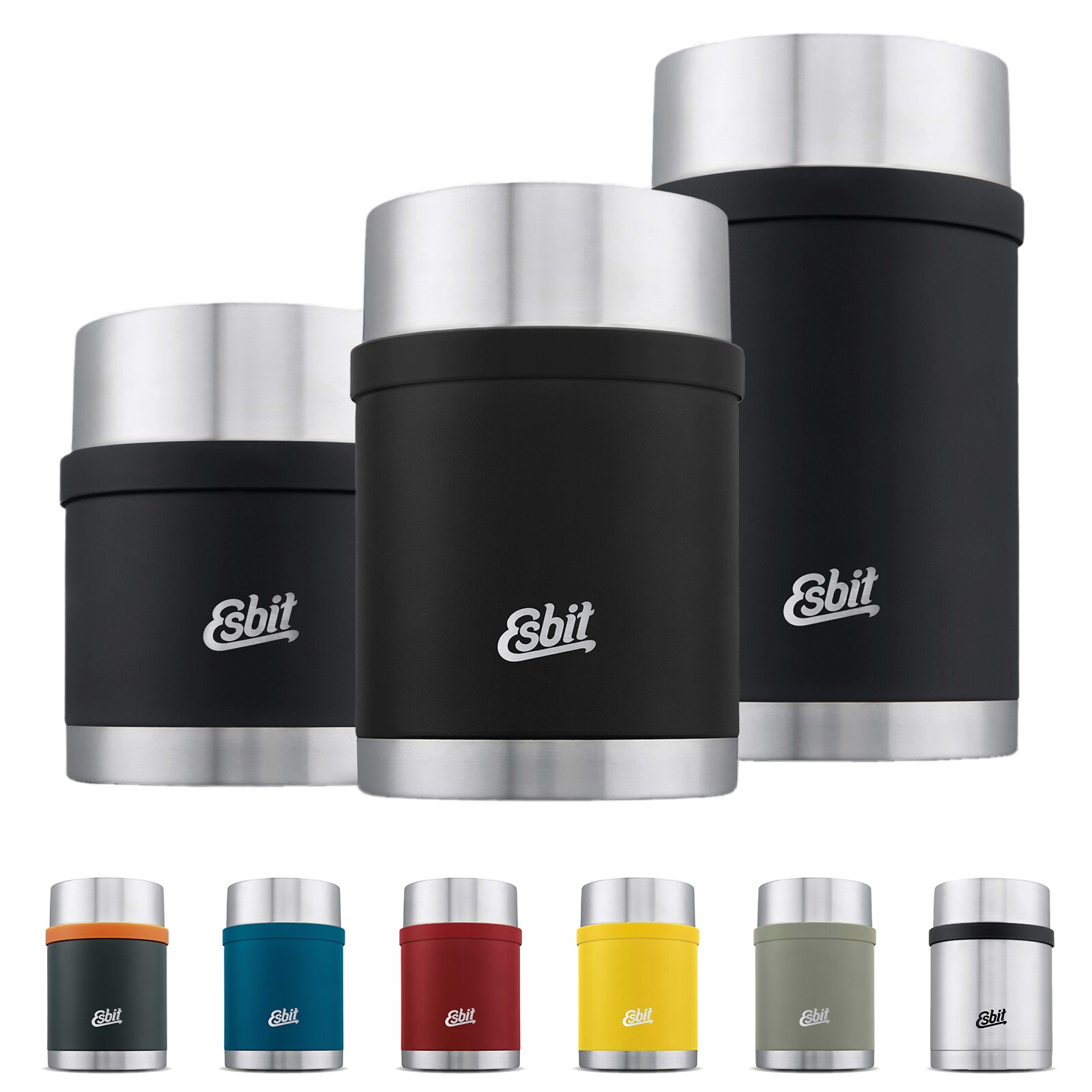 ESBIT Thermobeh&auml;lter Sculptor Isolierbeh&auml;lter Speise Gef&auml;&szlig; Essen Beh&auml;lter Thermo Farbe: Edelstahl, Gr&ouml;&szlig;e: 0,5 L - Bild 1