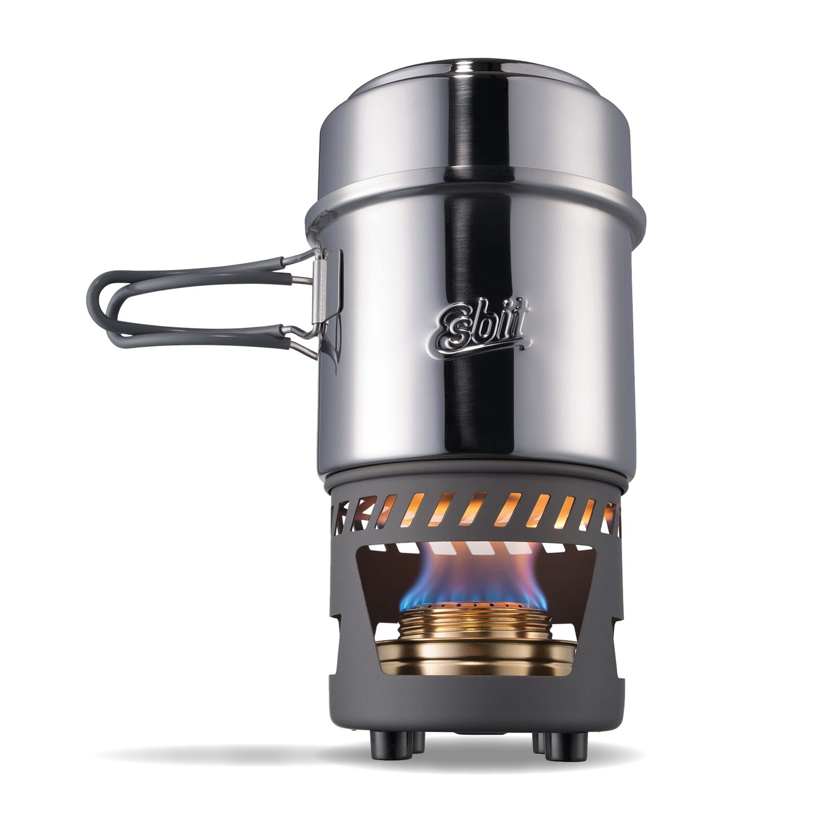 ESBIT Spiritus Kochset Mini Campingkocher Outdoor Kocher Set Stapelbar Edelstahl - Bild 1