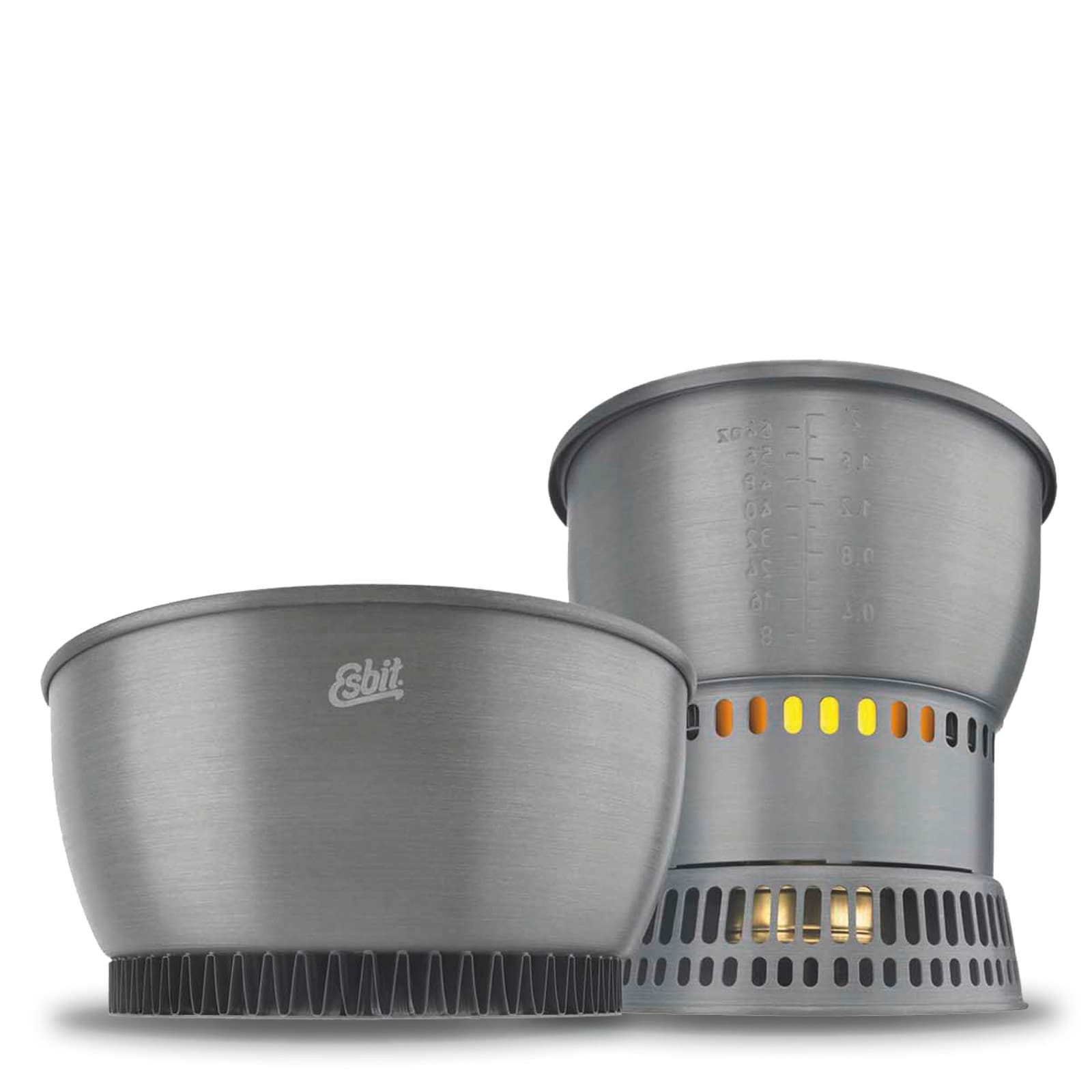 ESBIT Spiritus Kochset Campingkocher Outdoor Topf Kocher Set W&auml;rmetauscher Alu - Bild 1