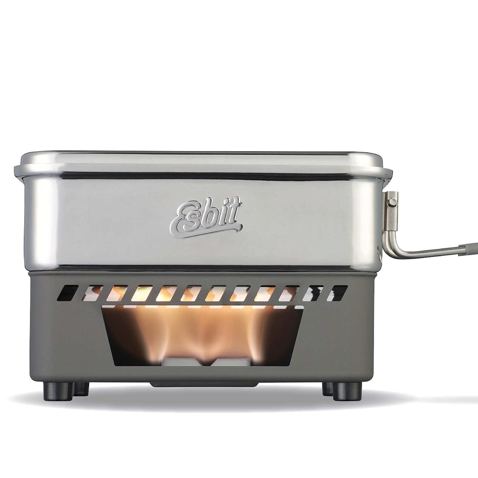 ESBIT Trocken Brennstoff Kochset Campingkocher Outdoor Kocher Topf Set Edelstahl - Bild 1