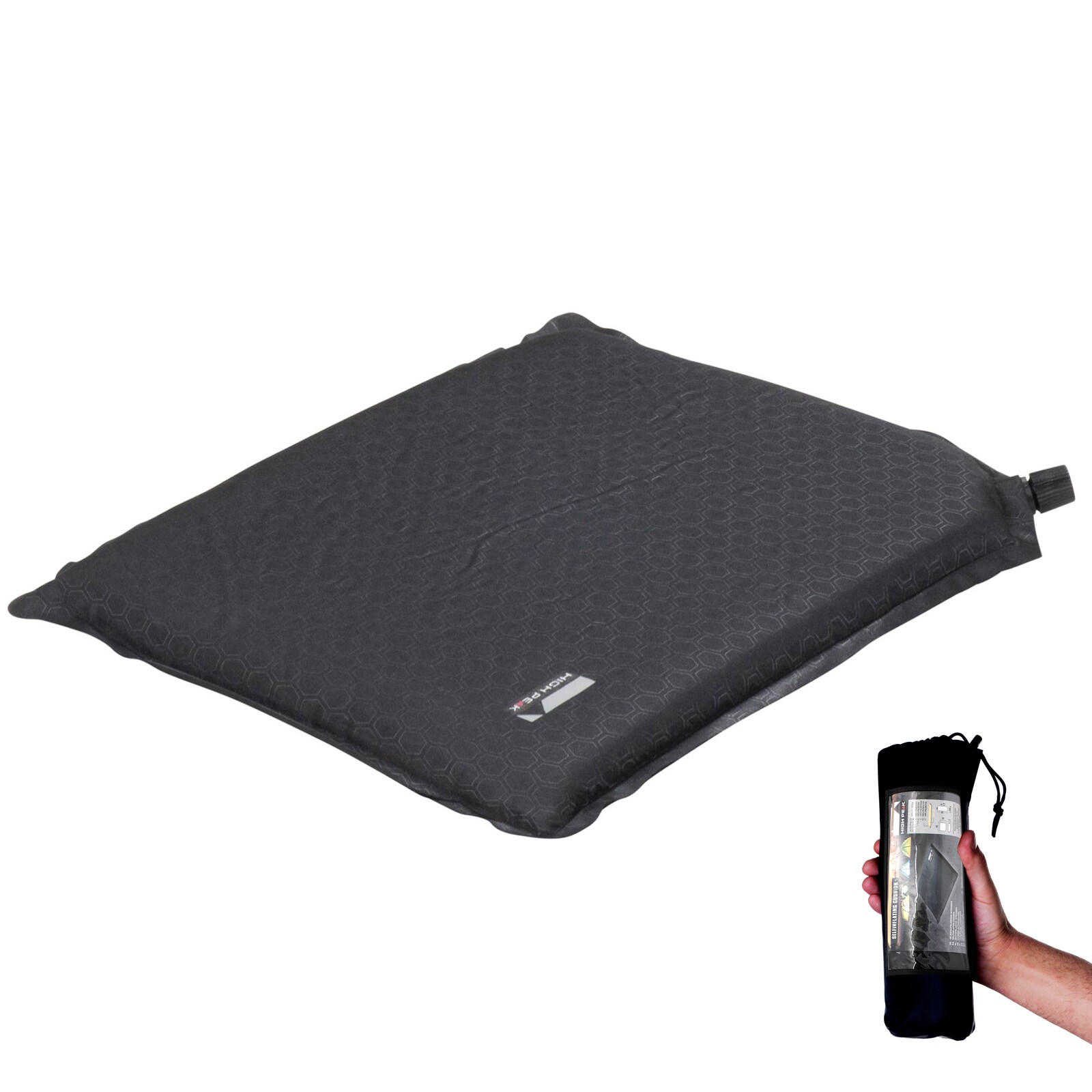 HIGH PEAK Sitzkissen selbstaufblasend Thermo Kissen Camping Stadion Reise Angeln - Bild 1