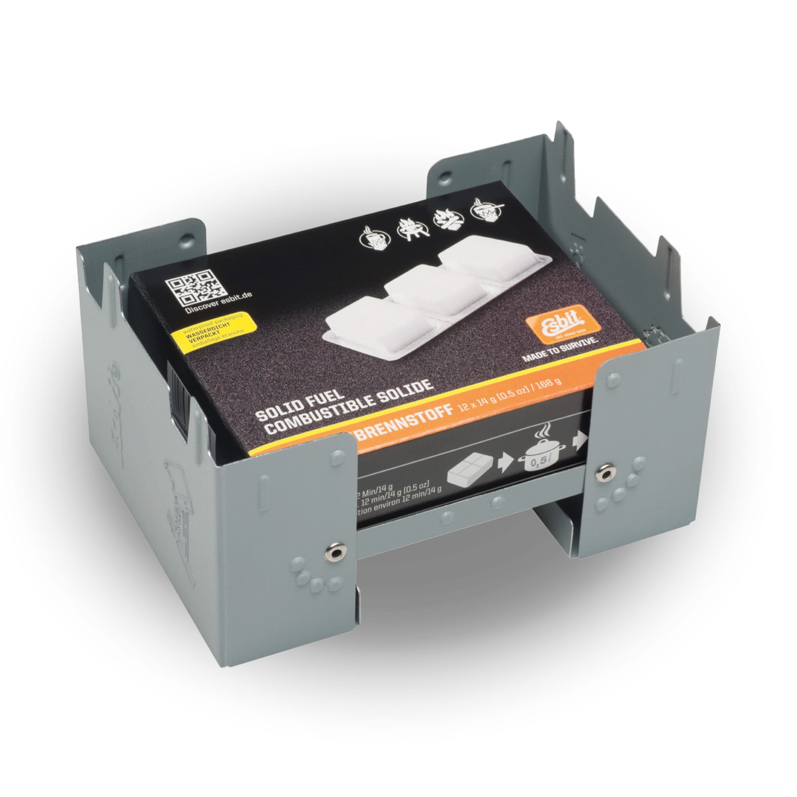 ESBIT Trockenbrennstoff Taschenkocher Outdoor Camping Kocher Klein Leicht 12x14g - Bild 1