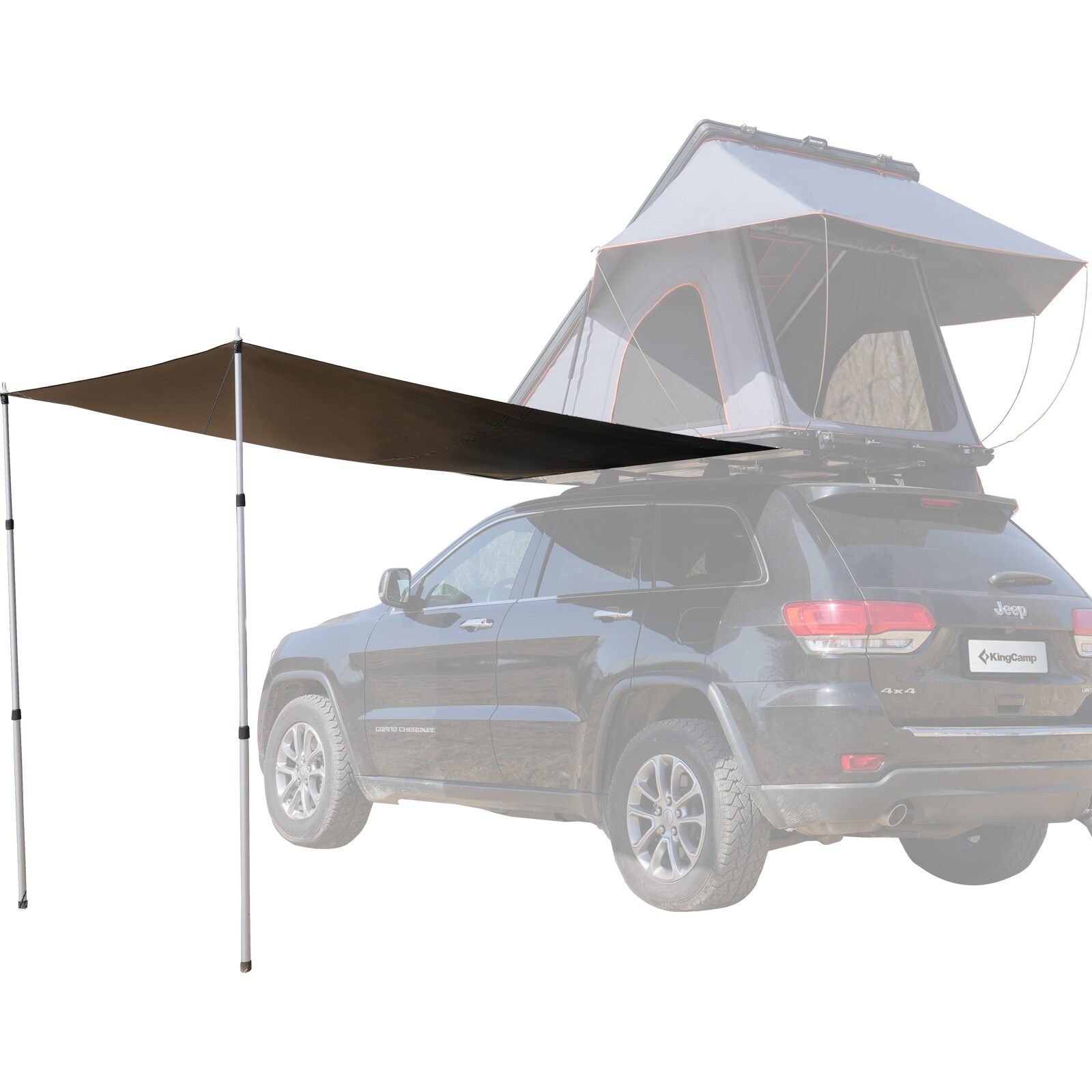 KINGCAMP Rooftop Tarp F&uuml;r Dachzelt Sonnensegel Camping Zelt Wind Schutz Outdoor - Bild 1