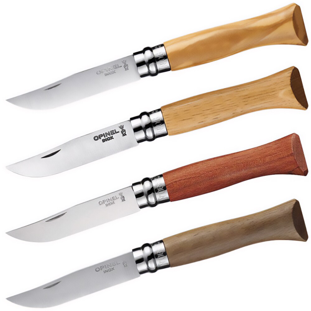OPINEL Klappmesser No 6 Taschenmesser Messer Eiche Olive Walnuss Padouk Holz Farbe: Padouk - Bild 1