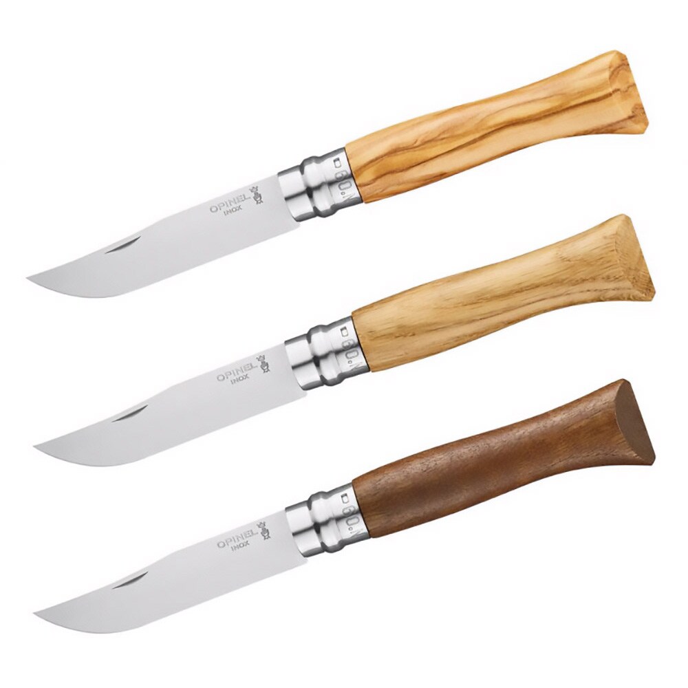 OPINEL Klappmesser No 09 Taschenmesser Messer Eiche Olive Walnuss Holz Stahl Farbe: Eiche - Bild 1