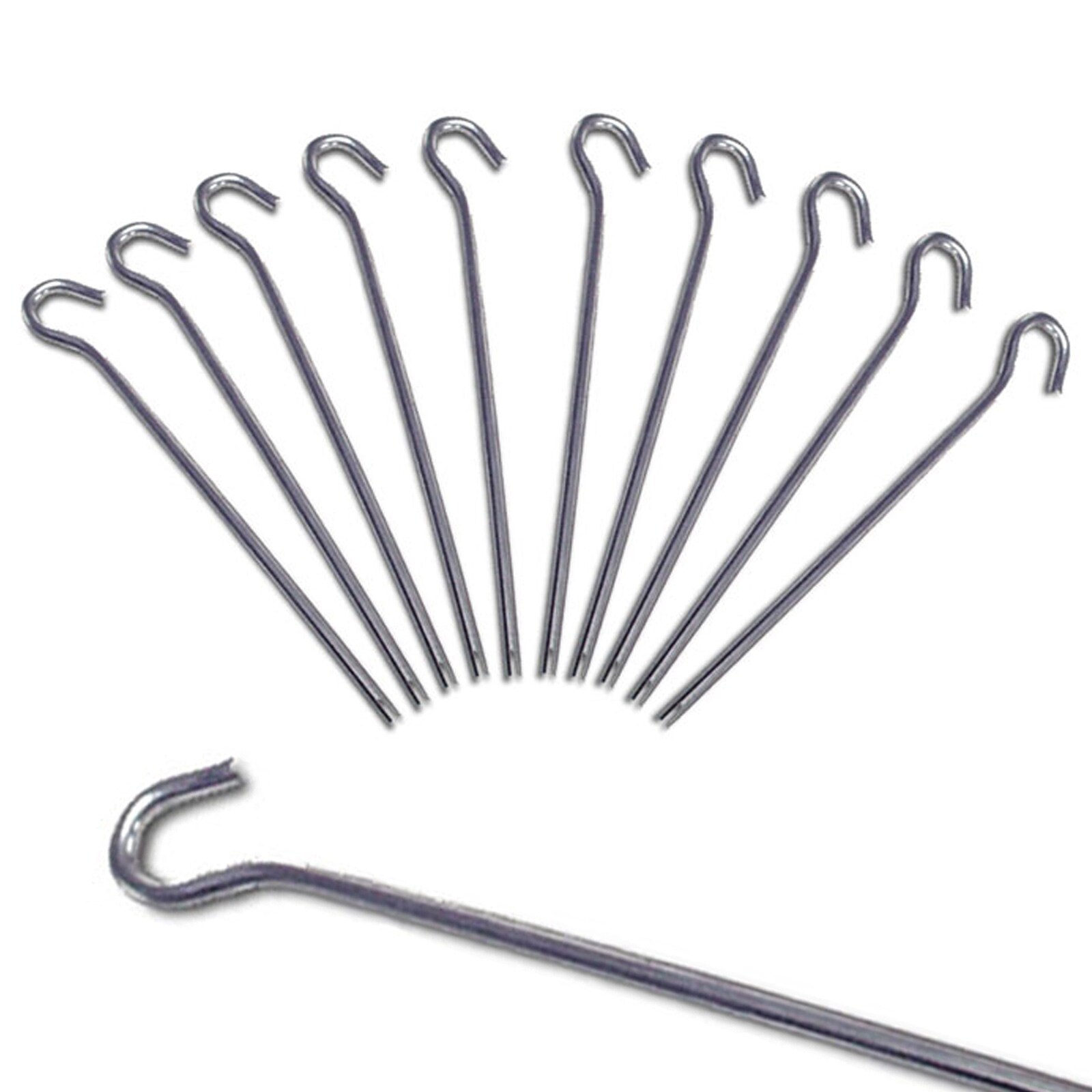 10 x Heringe 24 cm Felsnagel - Zelt Hering Erdnagel 4 mm - Stahl N&auml;gel verzinkt - Bild 1