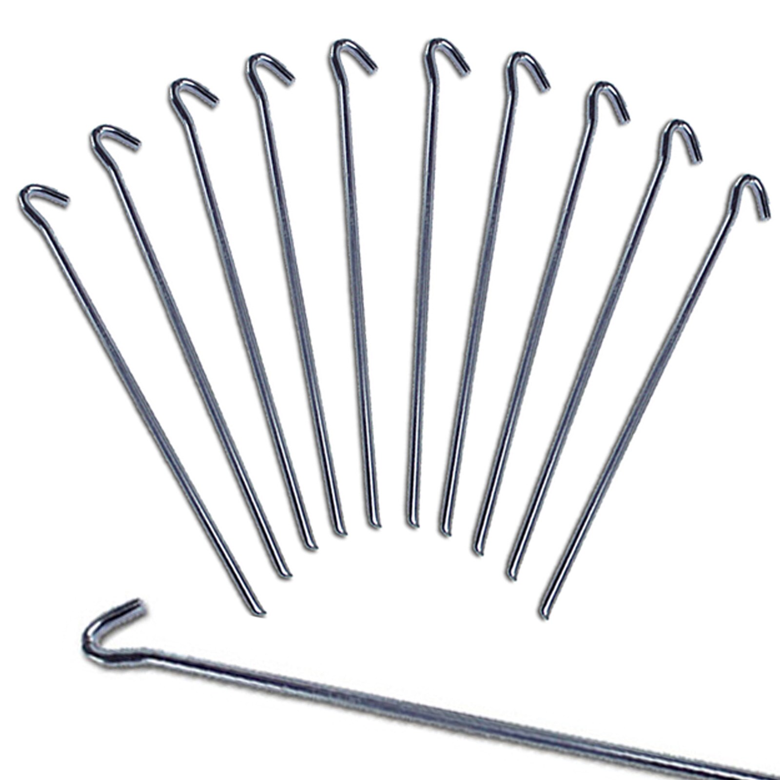 10 x Zeltpflock 23 cm - Zelt Hering Erdnagel Stahl Nagel verzinkt 7 mm stabil - Bild 1