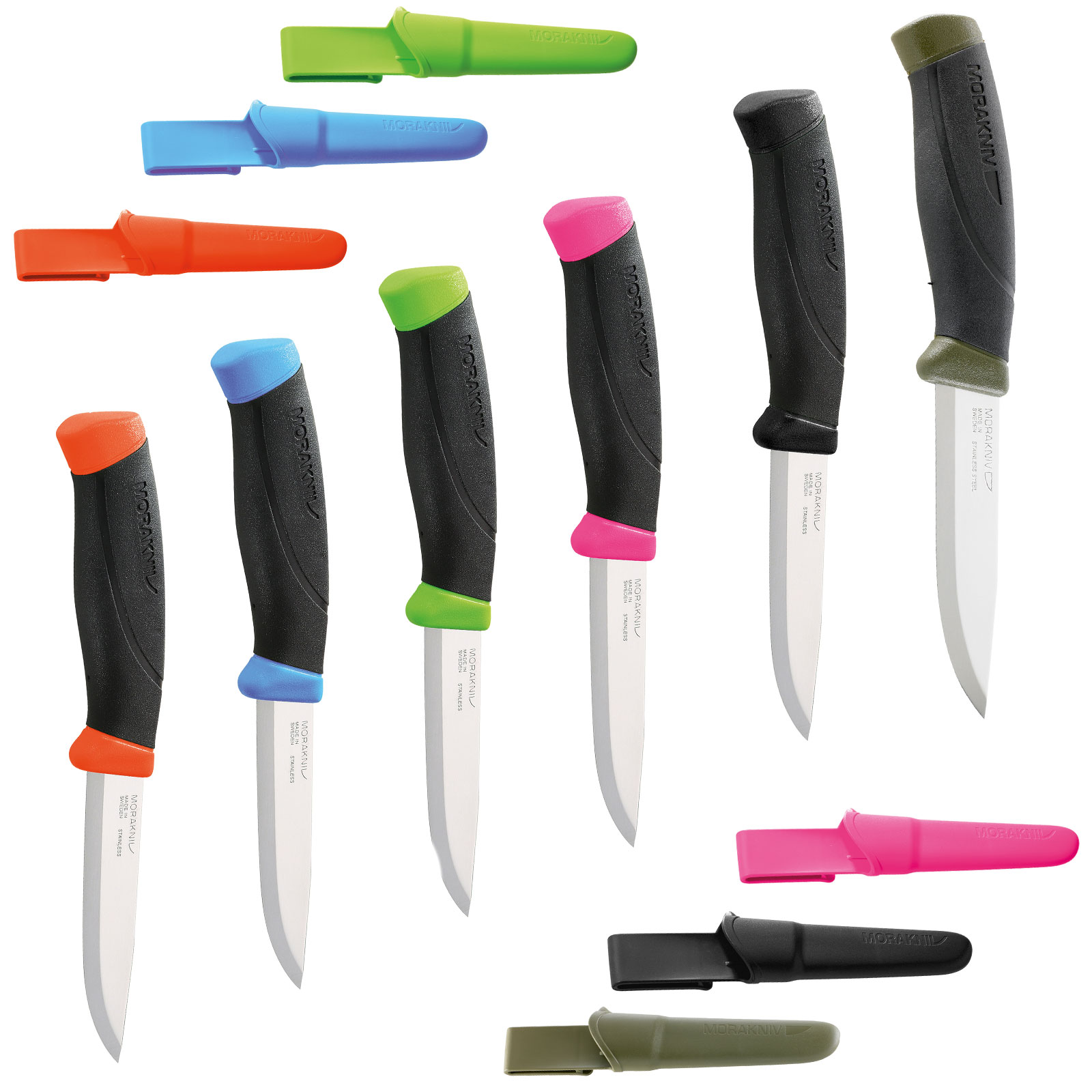 MORA Companion Messer G&uuml;rtelmesser Fischmesser Jagdmesser Taschenmesser 6 Farben Farbe: oliv - Bild 1