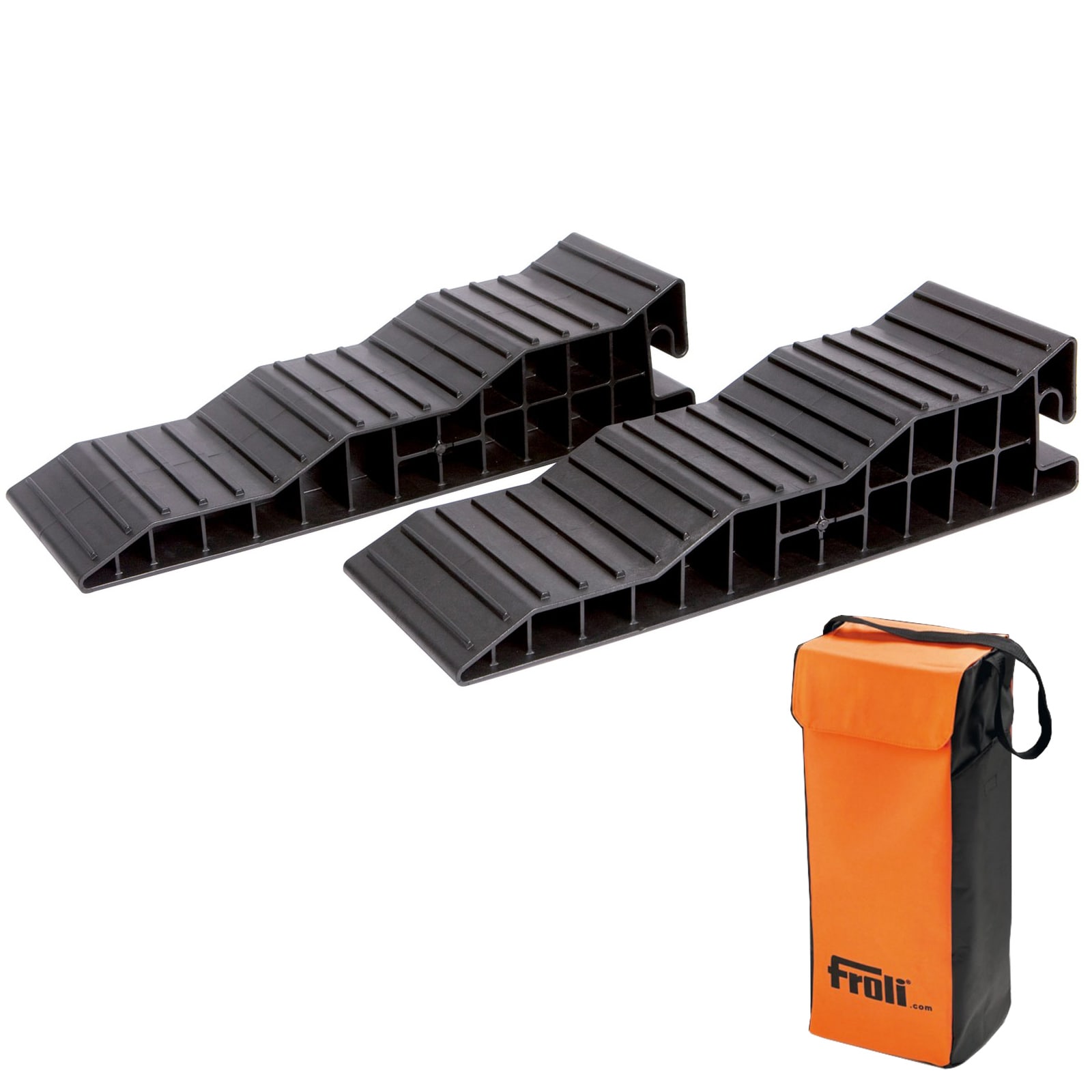 FROLI Stufenkeil 2er Set +Tasche Wohnmobil Auffahr Ausgleichs Keil Rampe Caravan - Bild 1