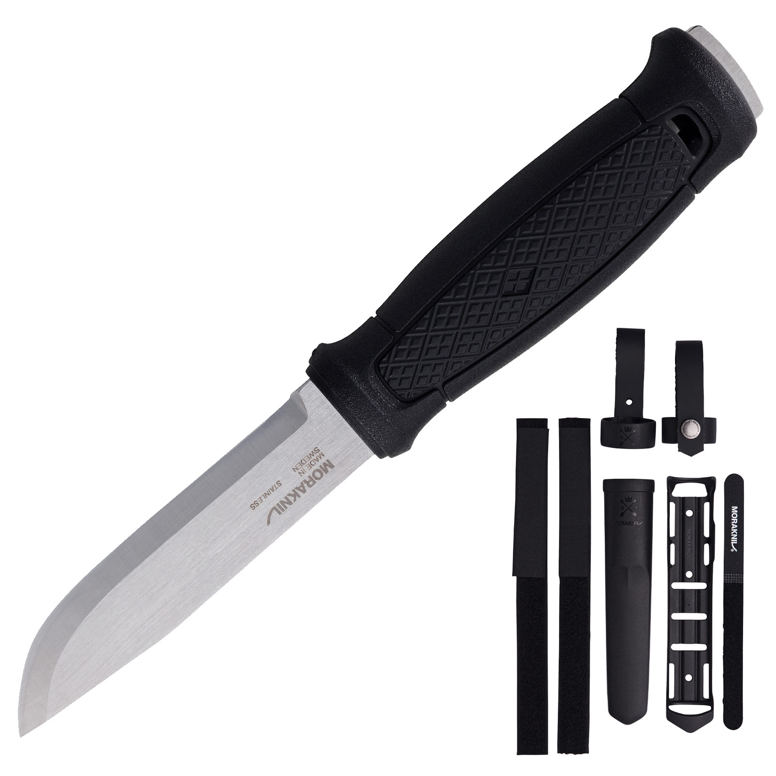 MORA Garberg Arbeitsmesser - Fulltang Jagdmesser Multi Mount MOLLE G&uuml;rtelmesser - Bild 1