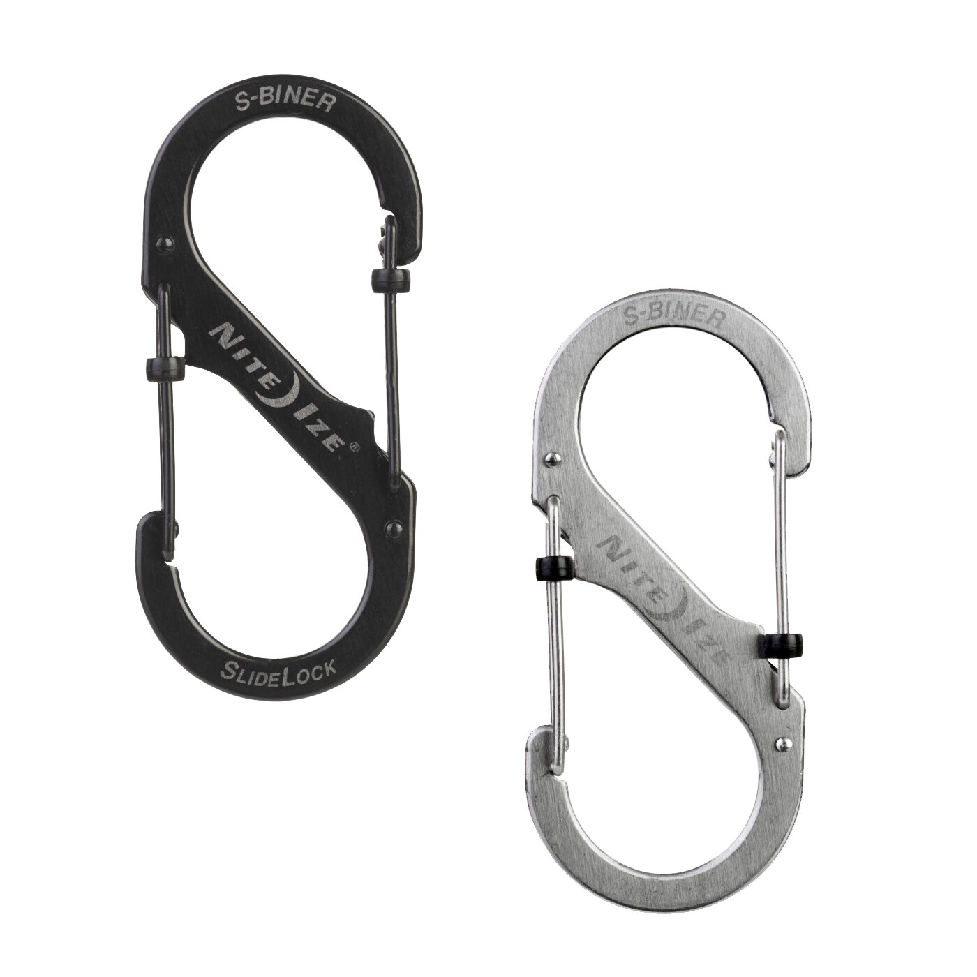 NITE IZE SlideLock S-Biner Mini Doppel Karabiner Schl&uuml;sselanh&auml;nger Schnapp Haken Farbe: silber, Gr&ouml;&szlig;e: Gr&ouml;&szlig;e 2 - Bild 1