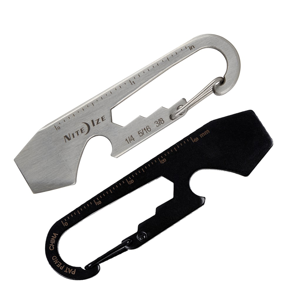 NITE IZE DoohicKey Mini Multi Tool Karabiner Messer Schrauben Schl&uuml;ssel Anh&auml;nger Farbe: silber - Bild 1